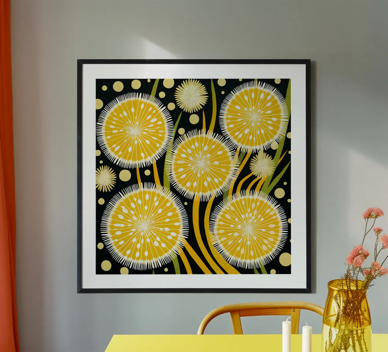 Denti di leone stravaganti poster da Botanical Pattern House