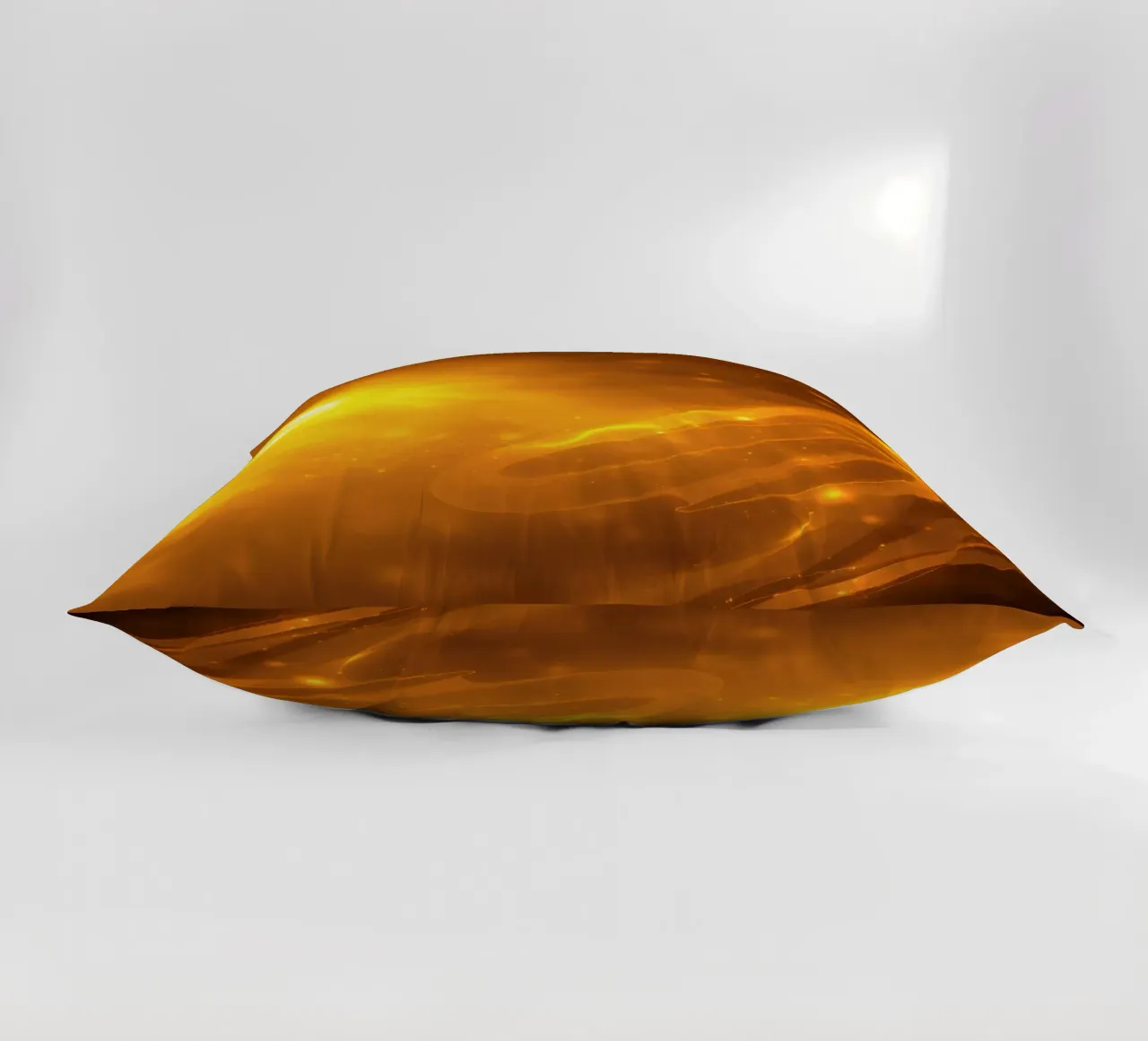 Orange abstract light swirling in cosmic background at dusk decorative cushion by DesignDoodle