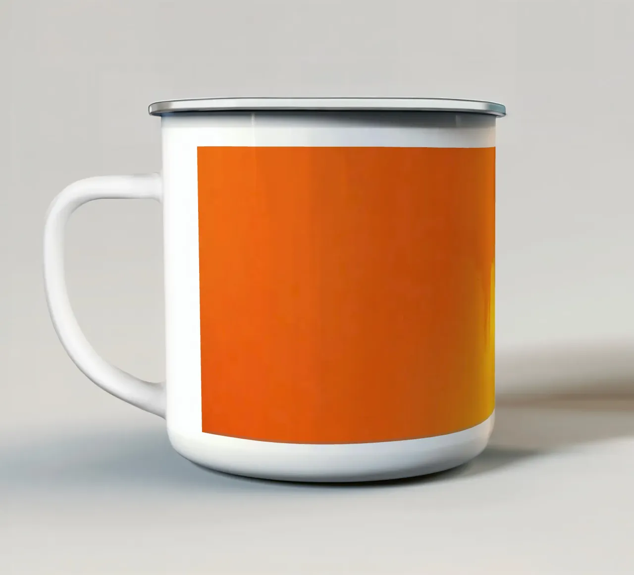 pittura astratta con colori caldi e freddi che si fondono insieme tazza in smalto da DesignDoodle
