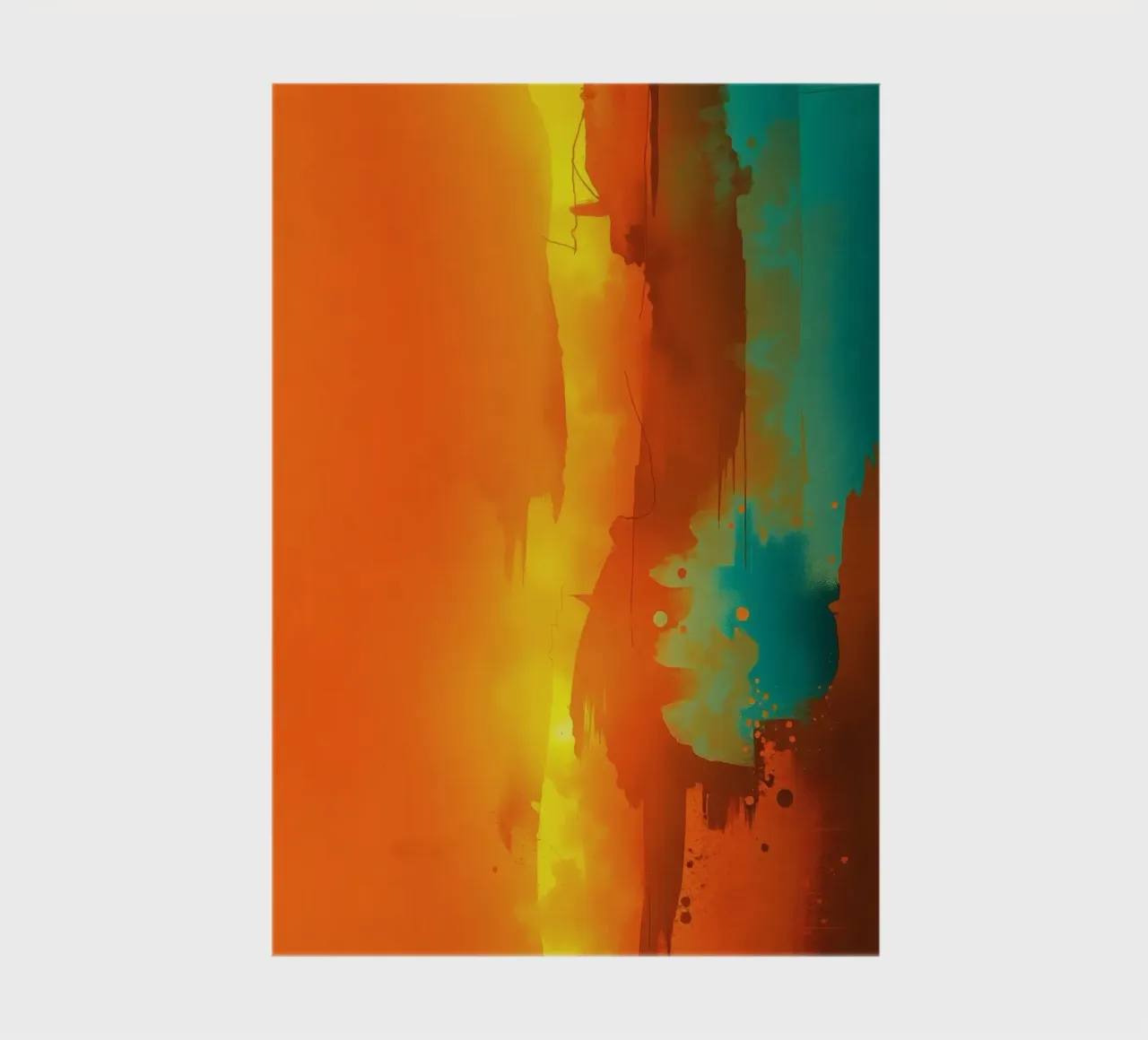 abstract painting with warm & cool colors blending together notebook by DesignDoodle