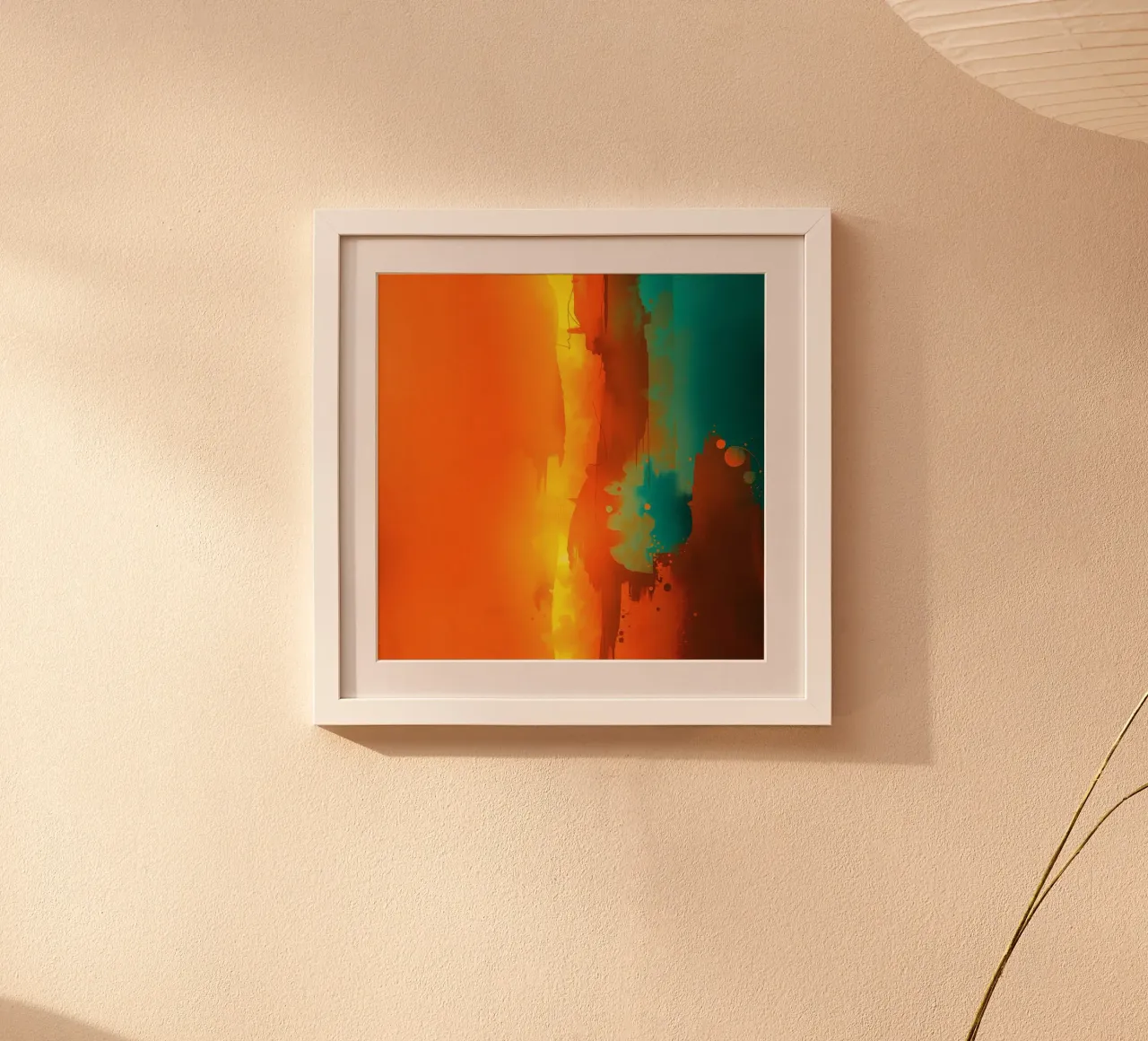 abstract painting with warm & cool colors blending together hahnemühle by DesignDoodle