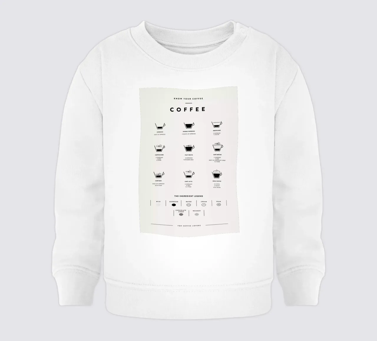 Coffee Chart 2 sudadera de bebé de daylight design studio