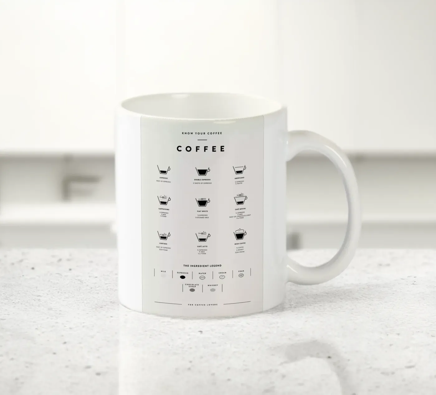 Coffee Chart 2 ceramic mug by daylight design studio