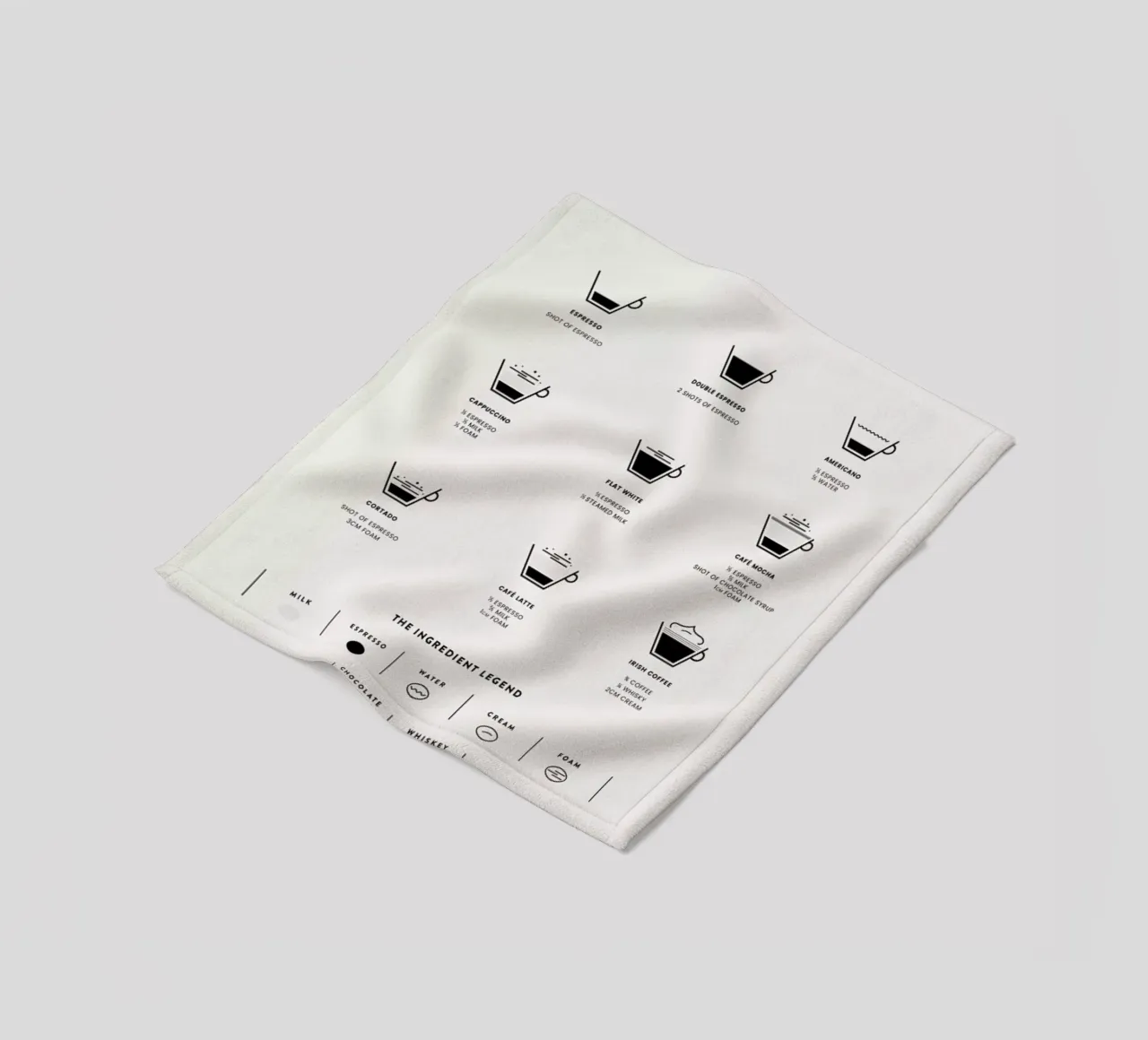 Coffee Chart 2 coperta in pile da daylight design studio