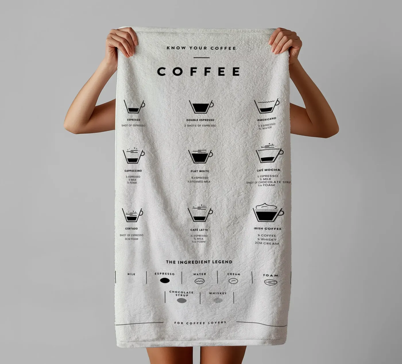 Coffee Chart 2 badhanddoek van daylight design studio