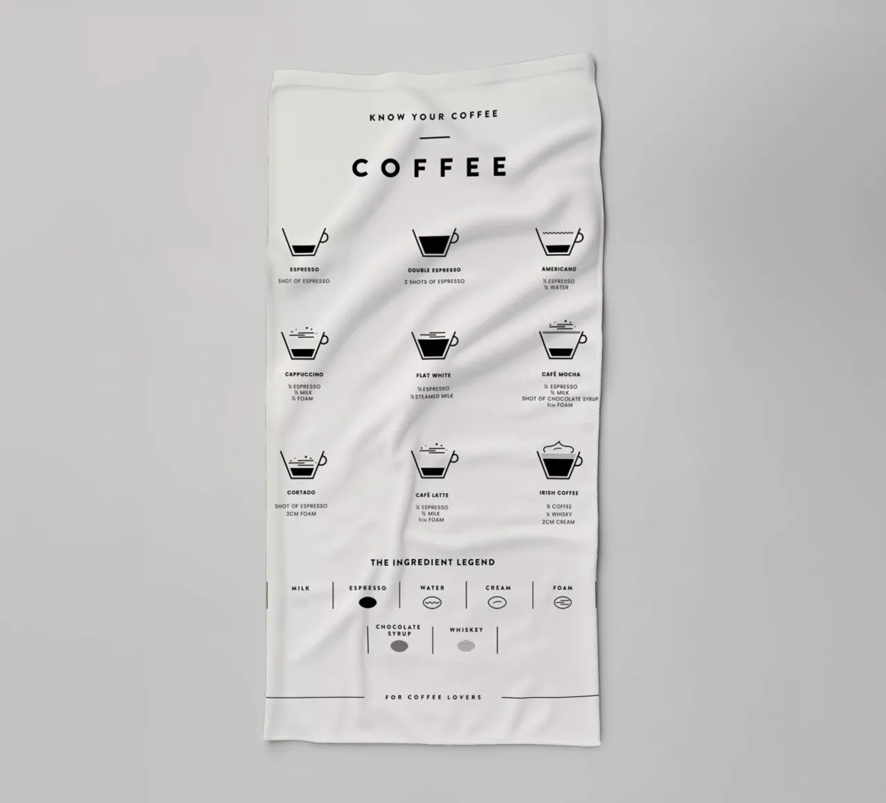 Coffee Chart 2 asciugamano da bagno da daylight design studio