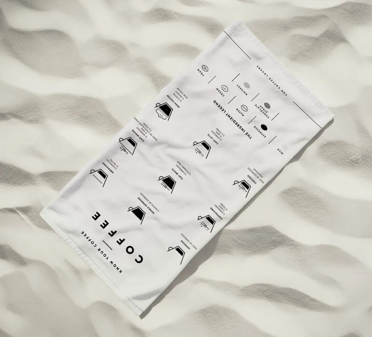 Coffee Chart 2 toalla de playa de daylight design studio