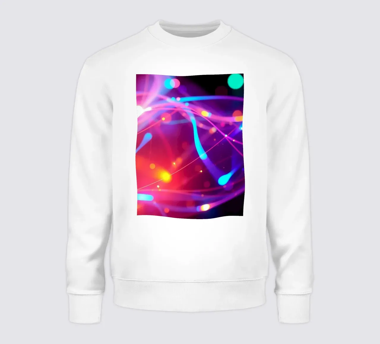 abstract light trails create an energetic atmosphere sweatshirt by DesignDoodle