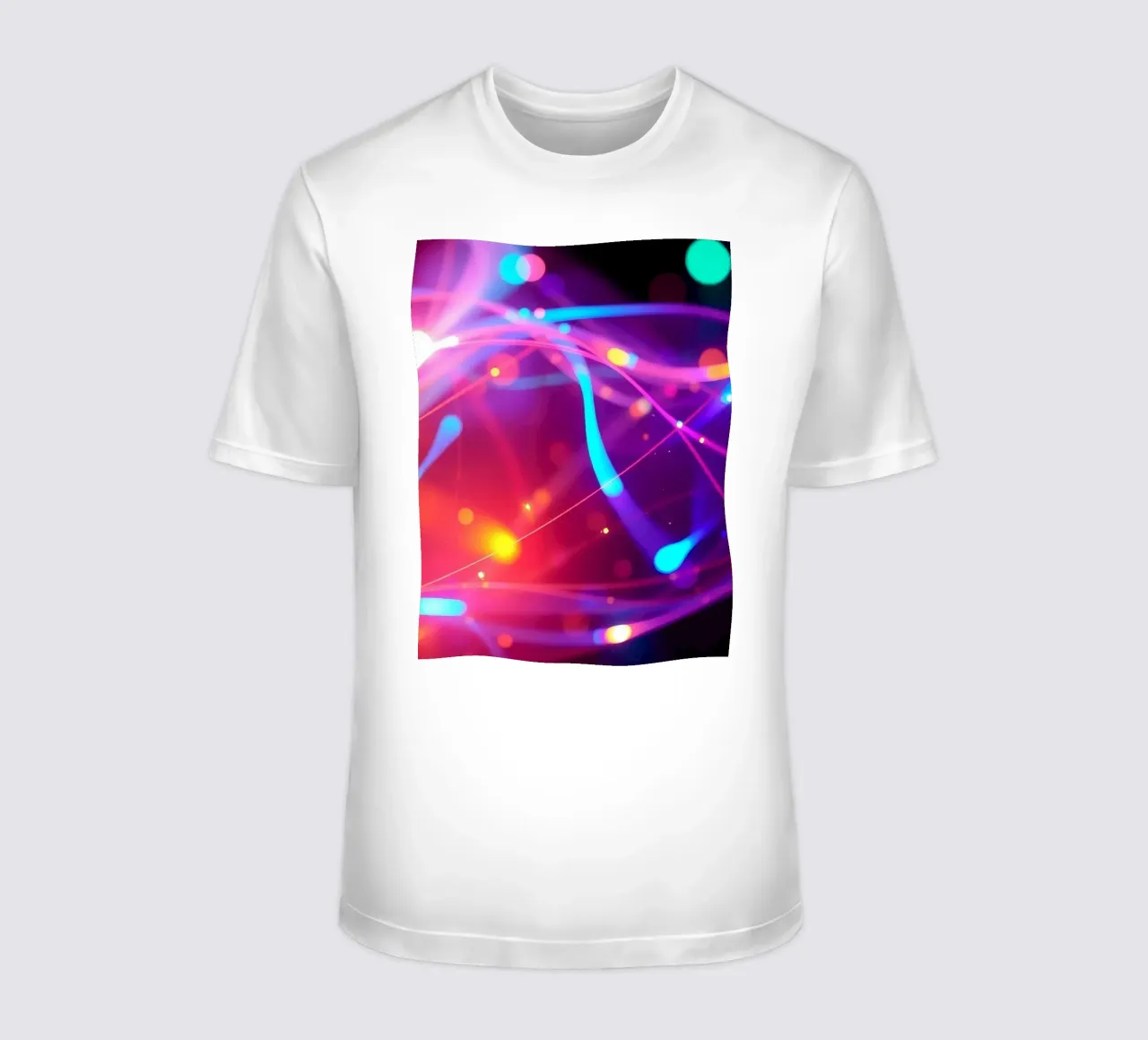 abstract light trails create an energetic atmosphere t-shirt by DesignDoodle