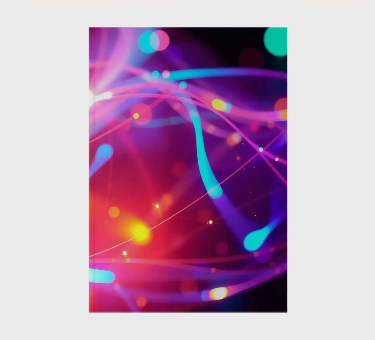 abstract light trails create an energetic atmosphere notebook by DesignDoodle