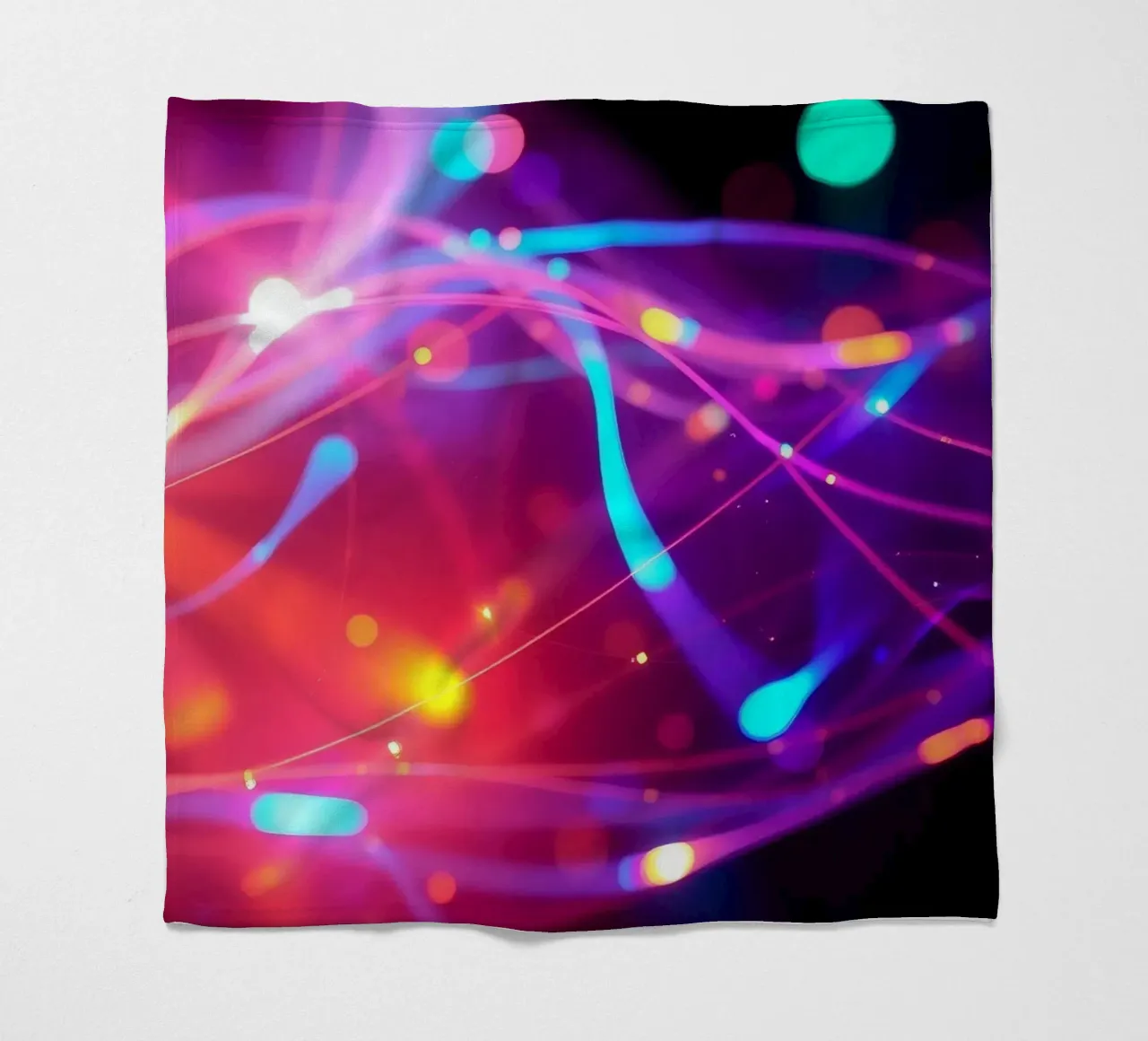 abstract light trails create an energetic atmosphere fleece blanket by DesignDoodle