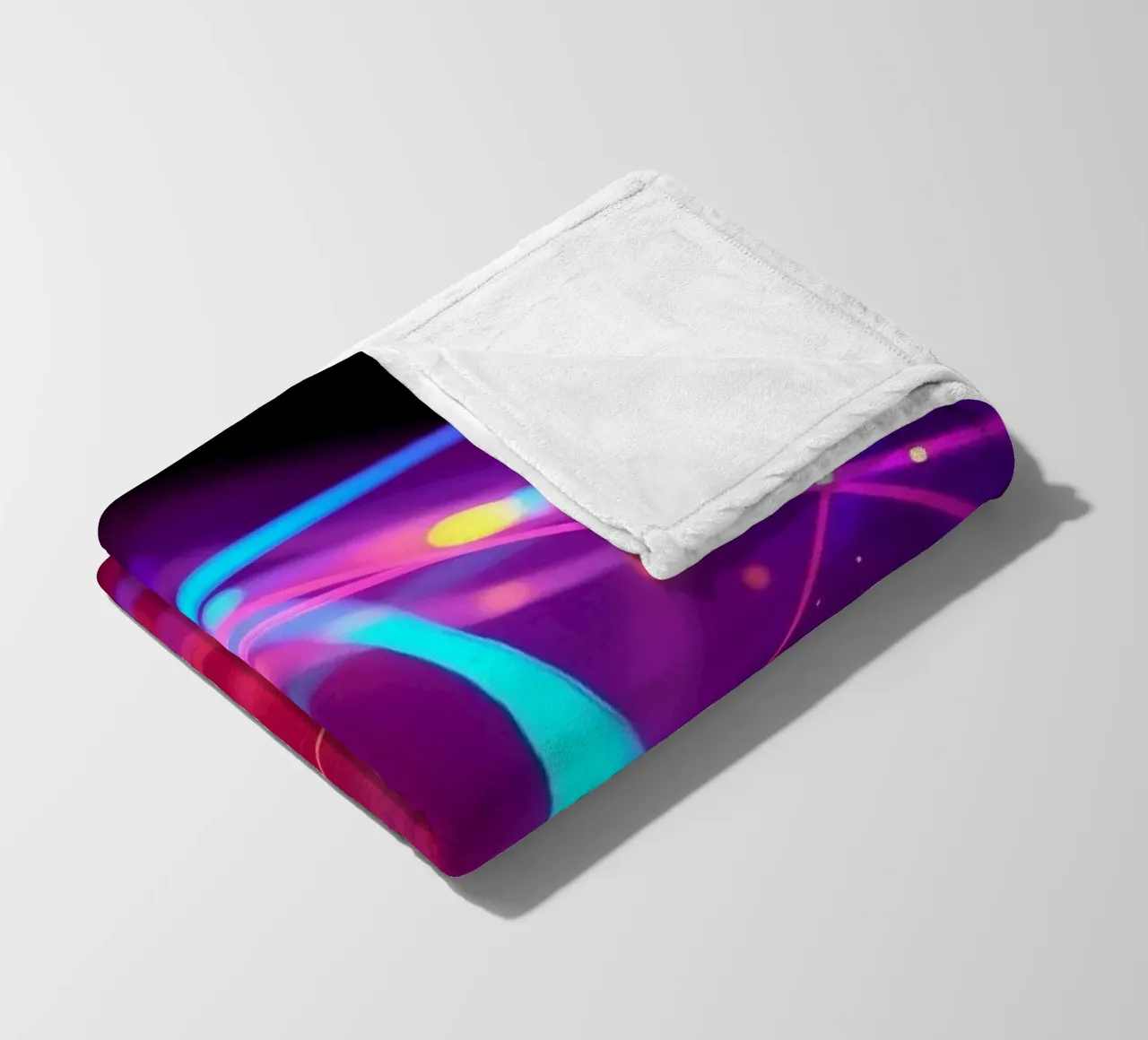 abstract light trails create an energetic atmosphere fleece blanket by DesignDoodle