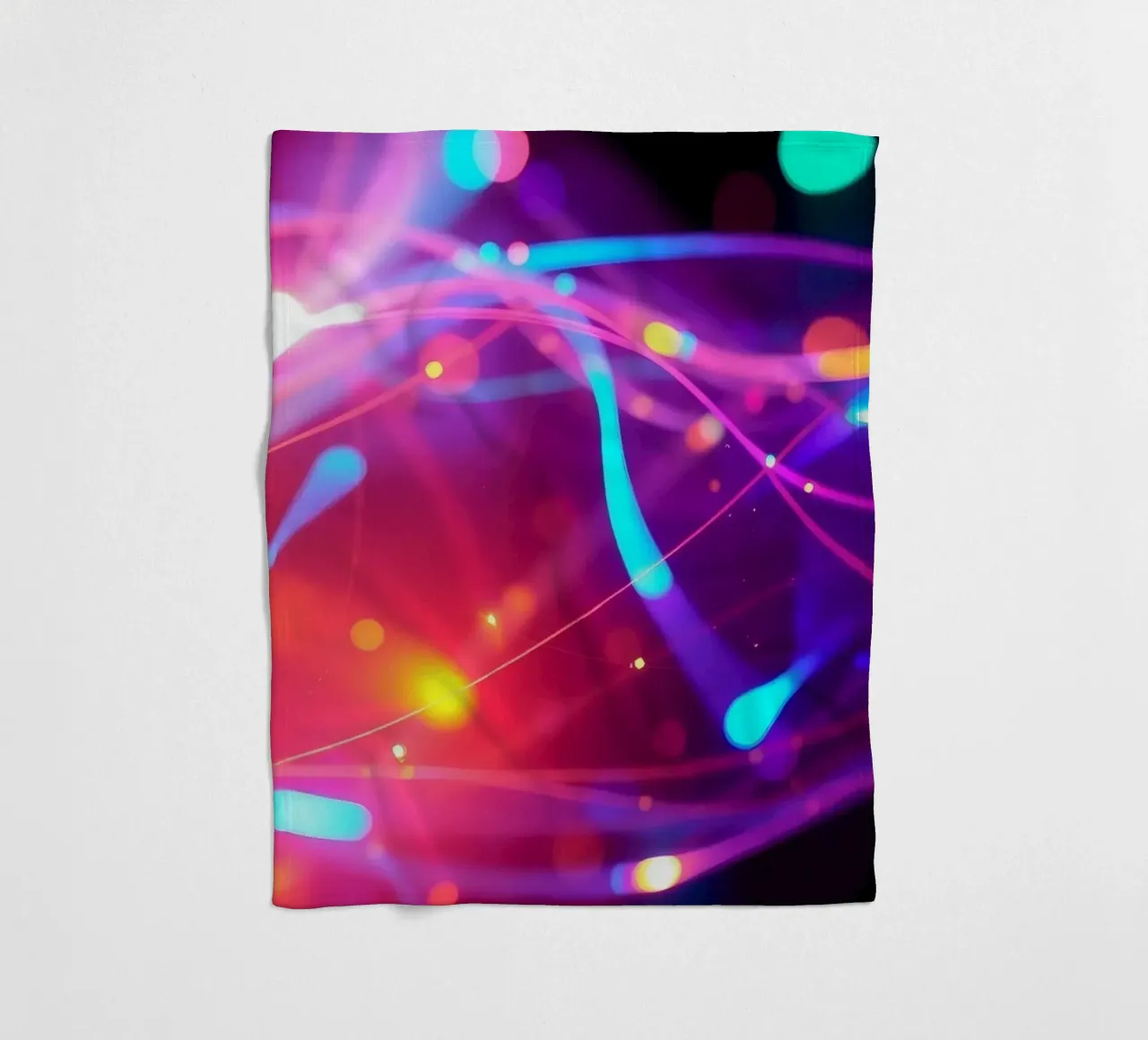 abstract light trails create an energetic atmosphere fleece blanket by DesignDoodle