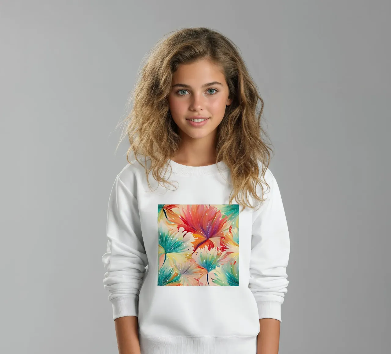 Dente di leone colorato felpa bambino da Botanical Pattern House