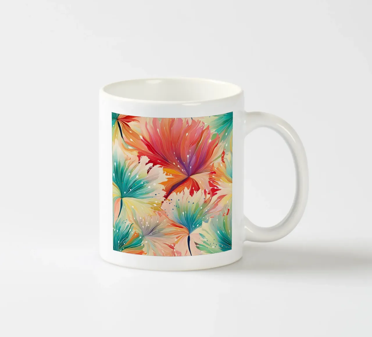 Dente di leone colorato tazza in ceramica da Botanical Pattern House