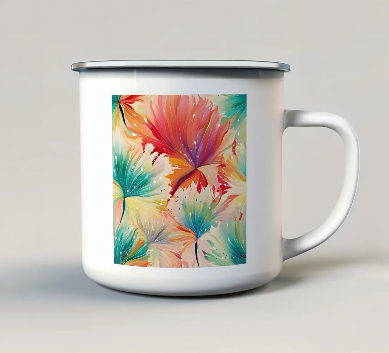 Dente di leone colorato tazza in smalto da Botanical Pattern House