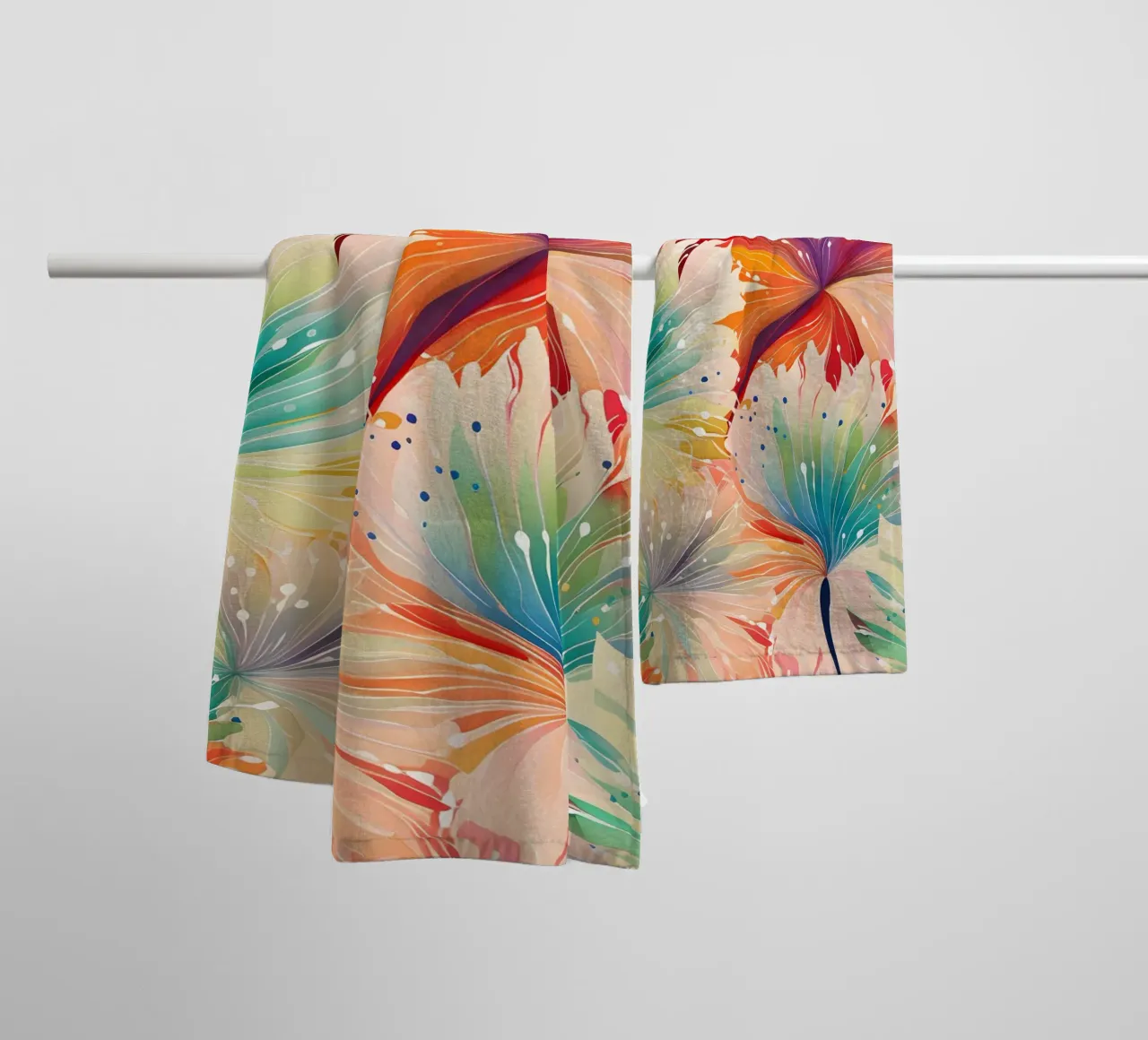 Dente di leone colorato asciugamano da bagno da Botanical Pattern House