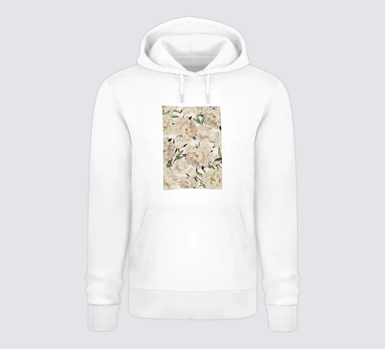 Peonies Pattern felpa con cappuccio da Nadjaa