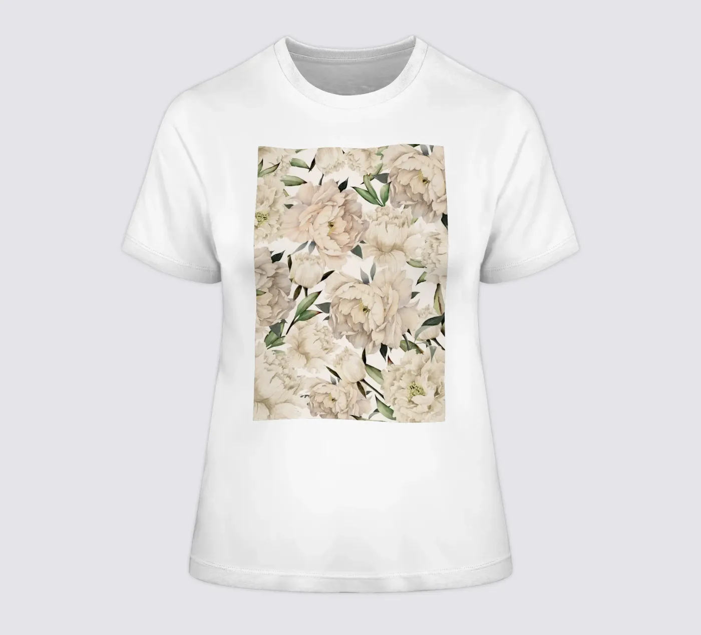 Peonies Pattern t-shirt da donna da Nadjaa