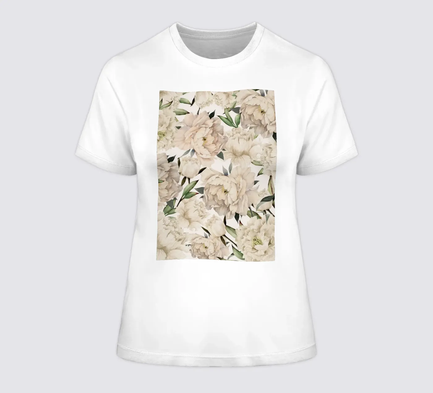 Peonies Pattern t-shirt da donna da Nadjaa