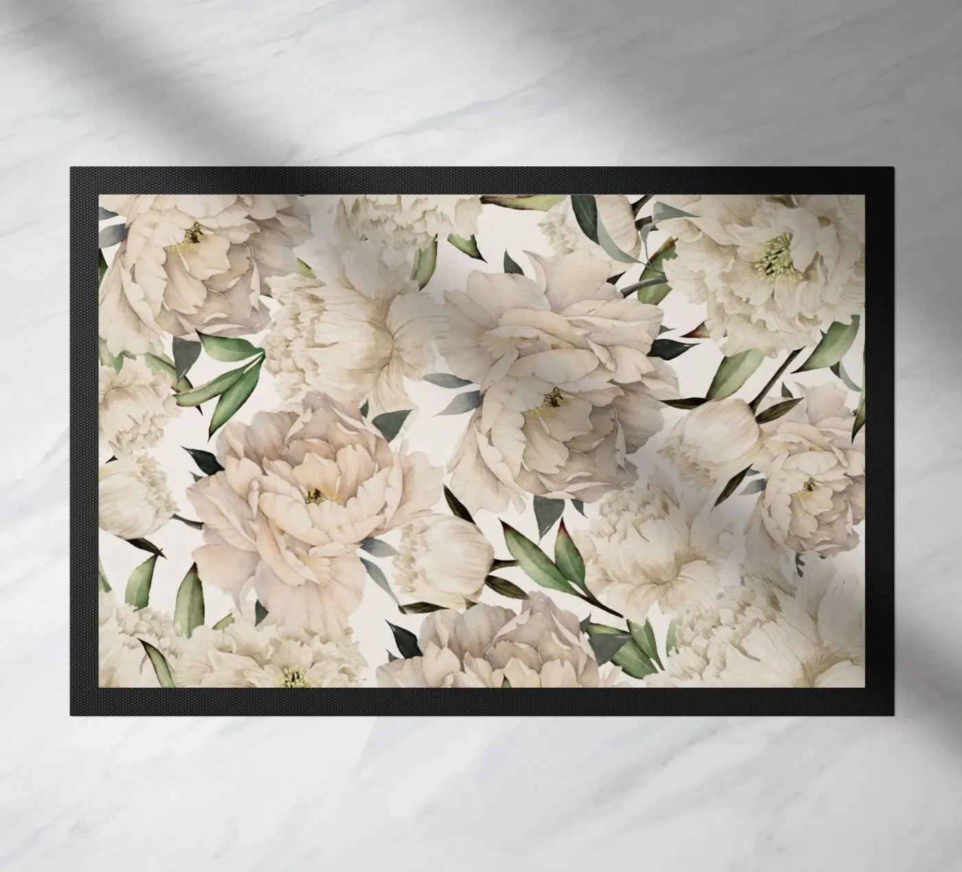 Peonies Pattern Fußmatte von Nadjaa