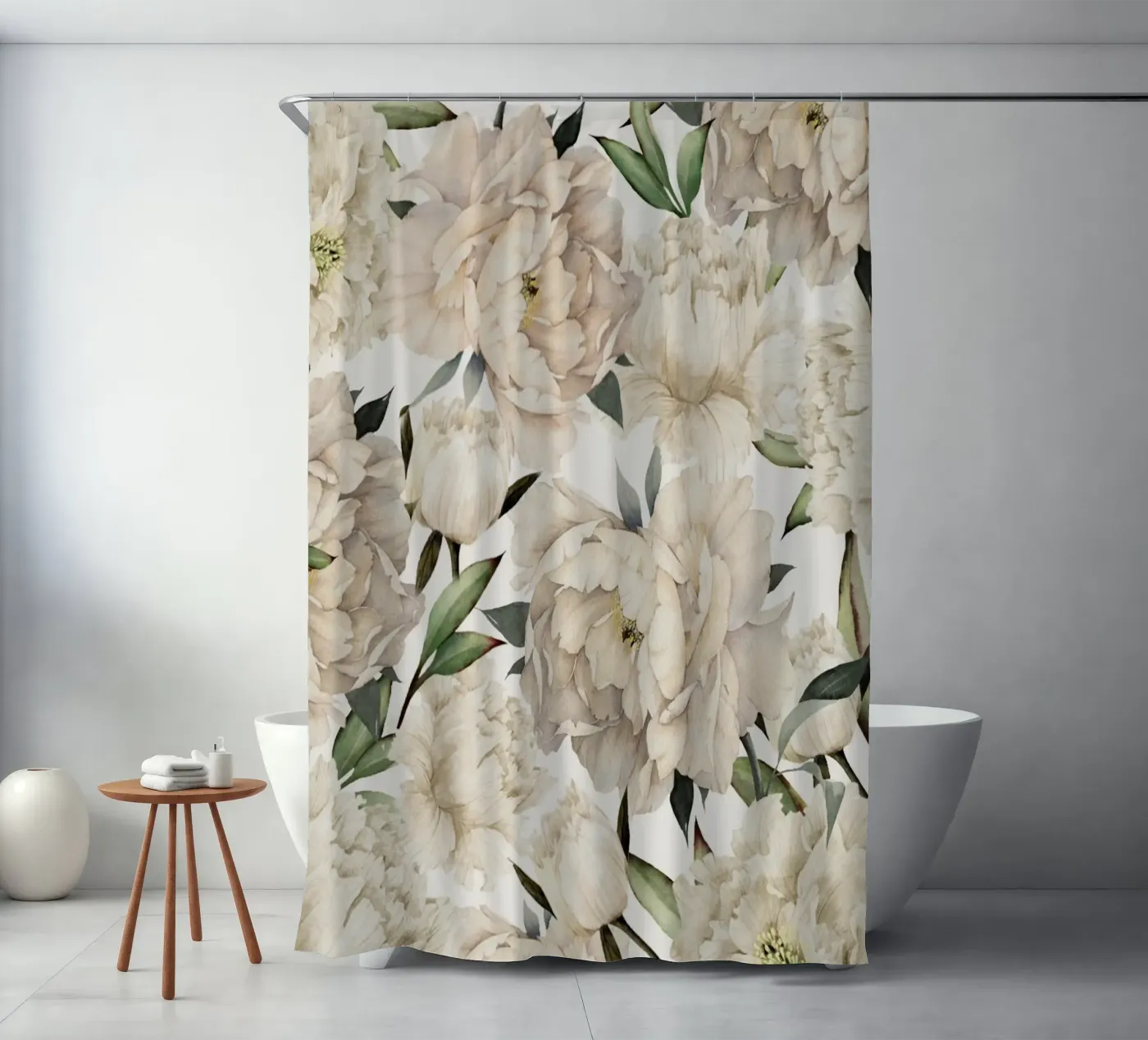 Peonies Pattern Duschvorhang von Nadjaa