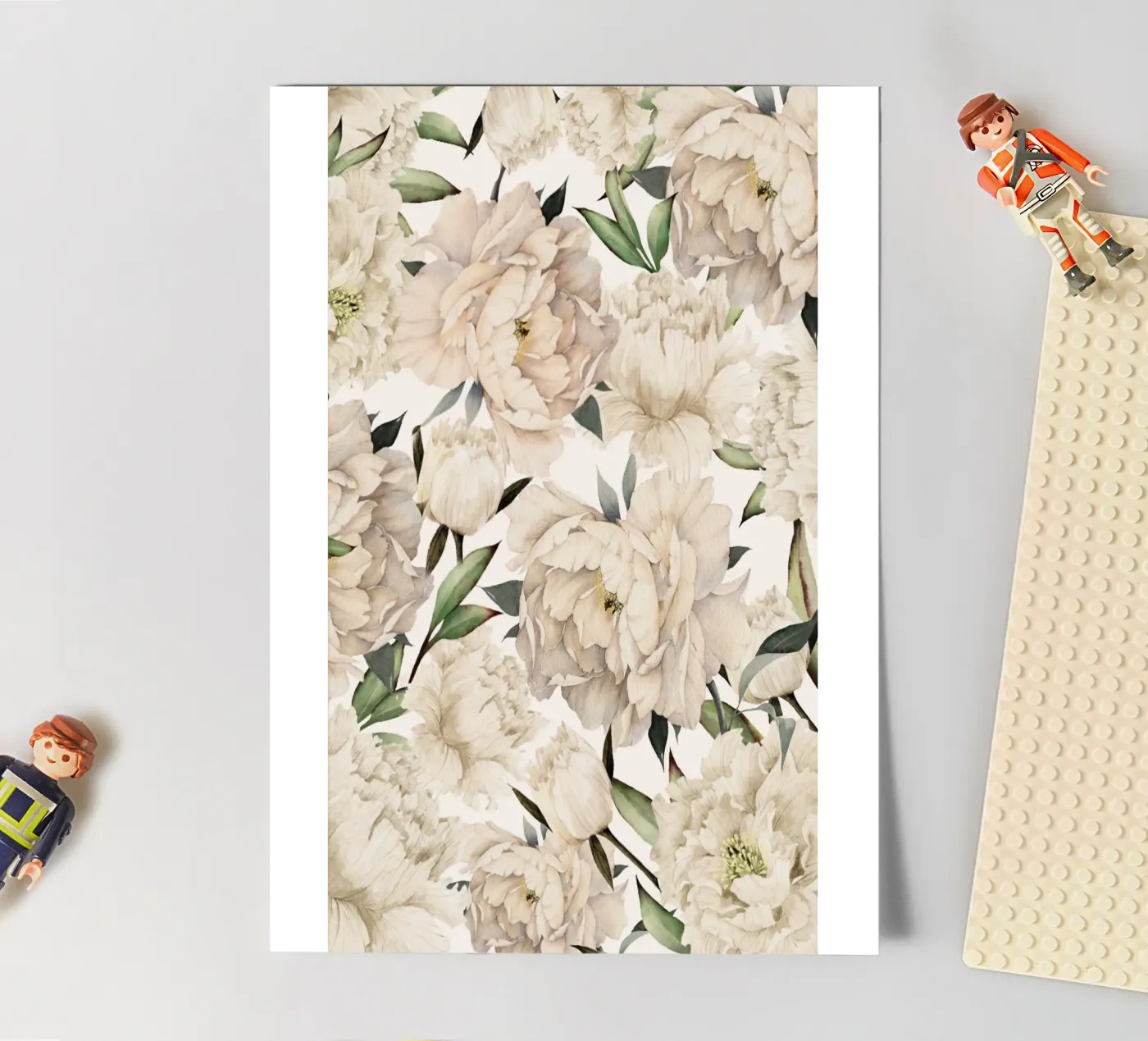 Peonies Pattern Stickerbogen von Nadjaa