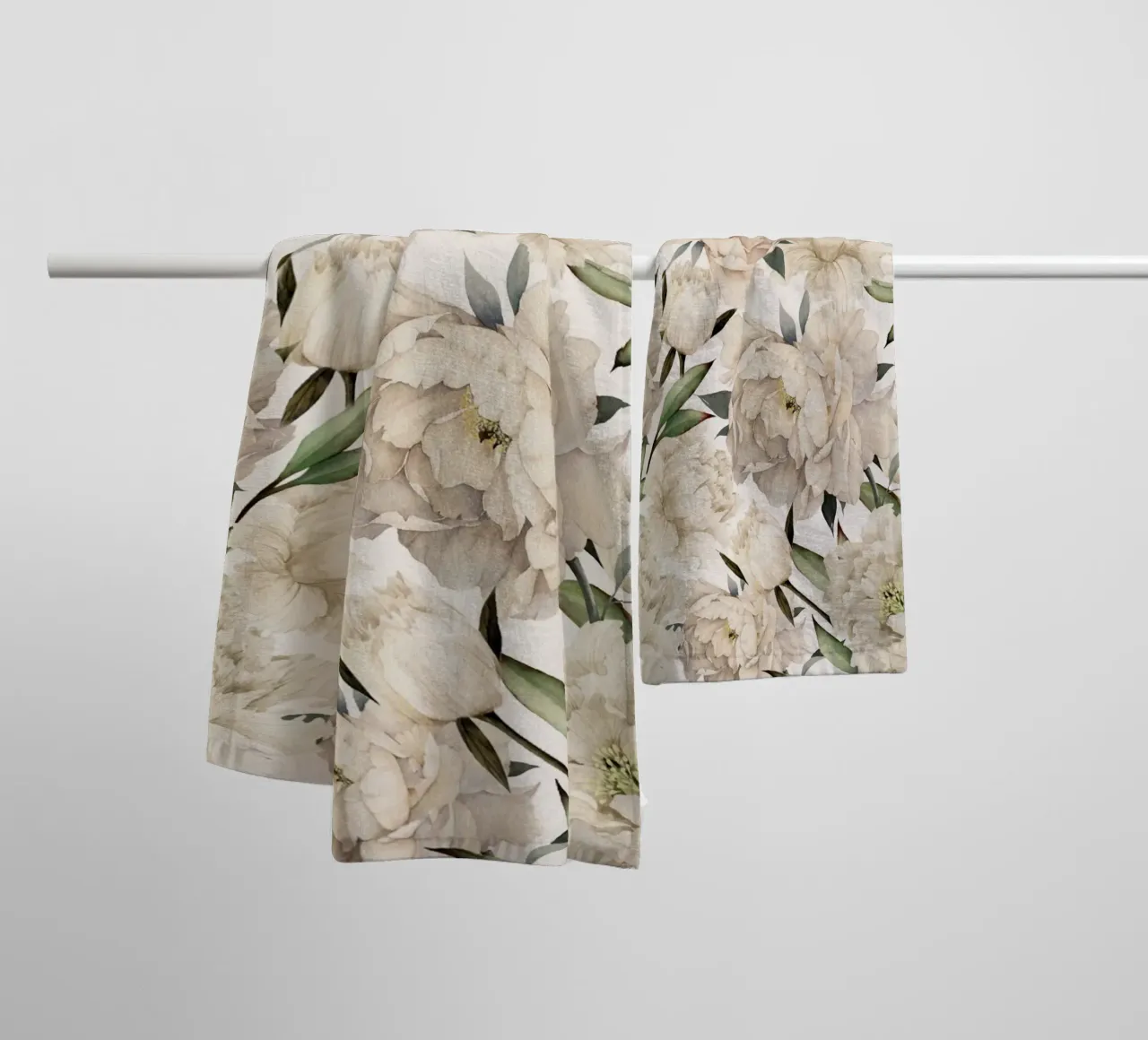 Peonies Pattern towel by Nadjaa