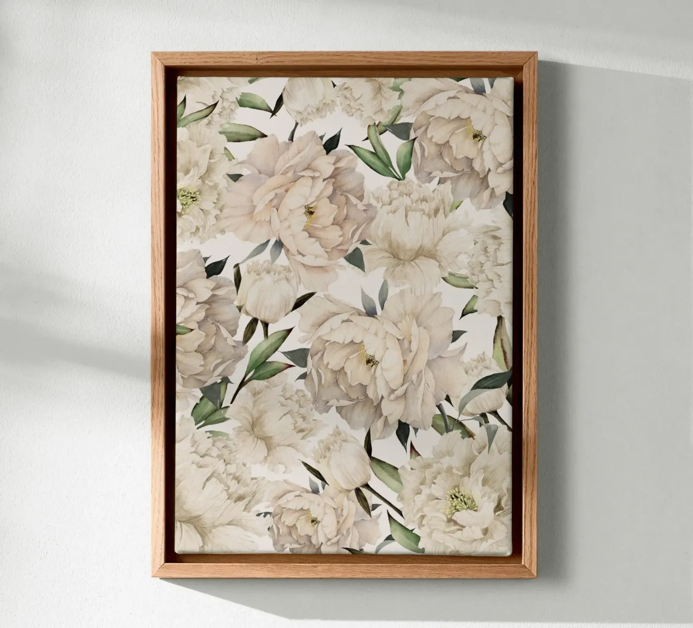 Peonies Pattern Leinwand von Nadjaa