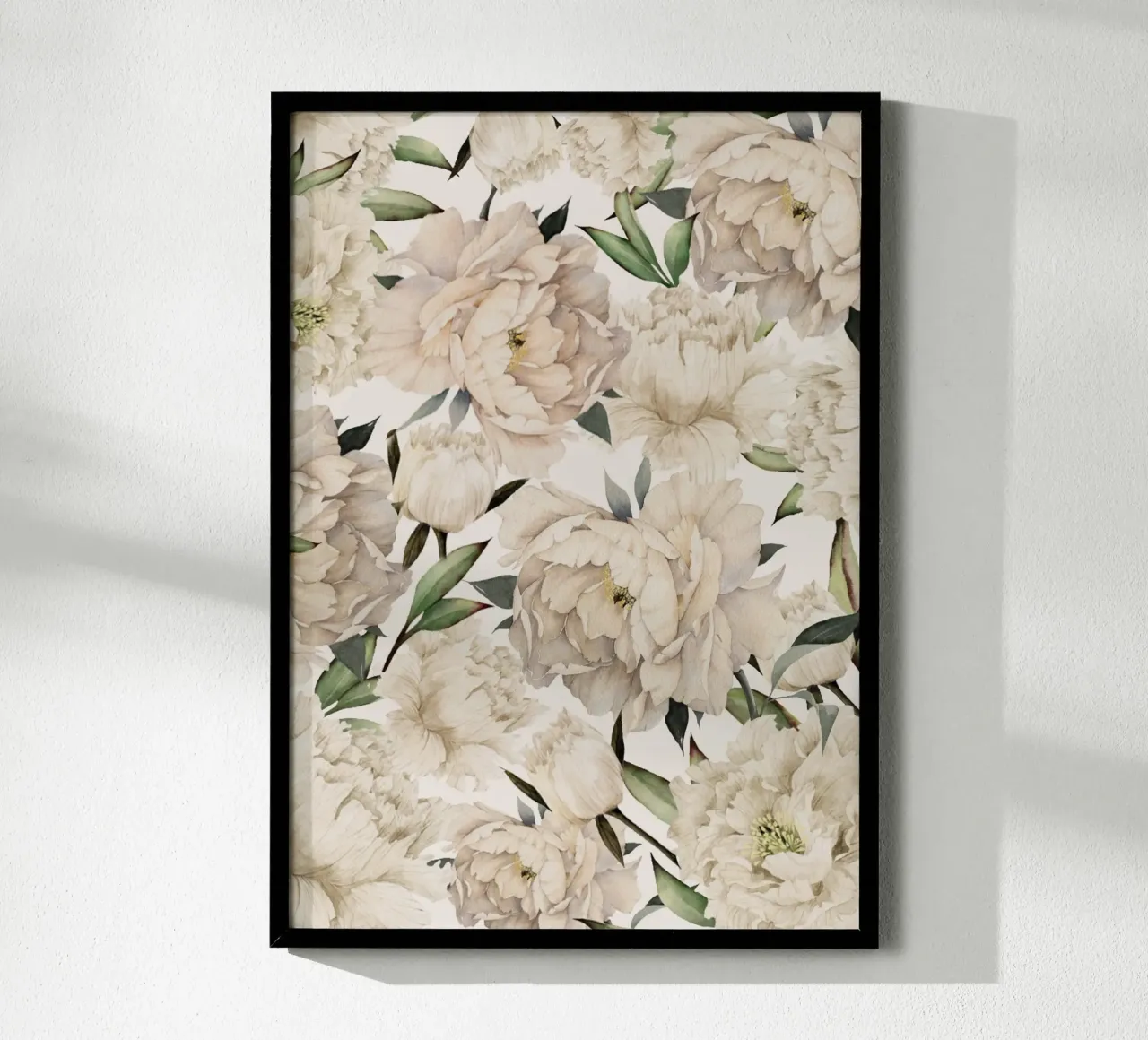 Peonies Pattern poster van Nadjaa