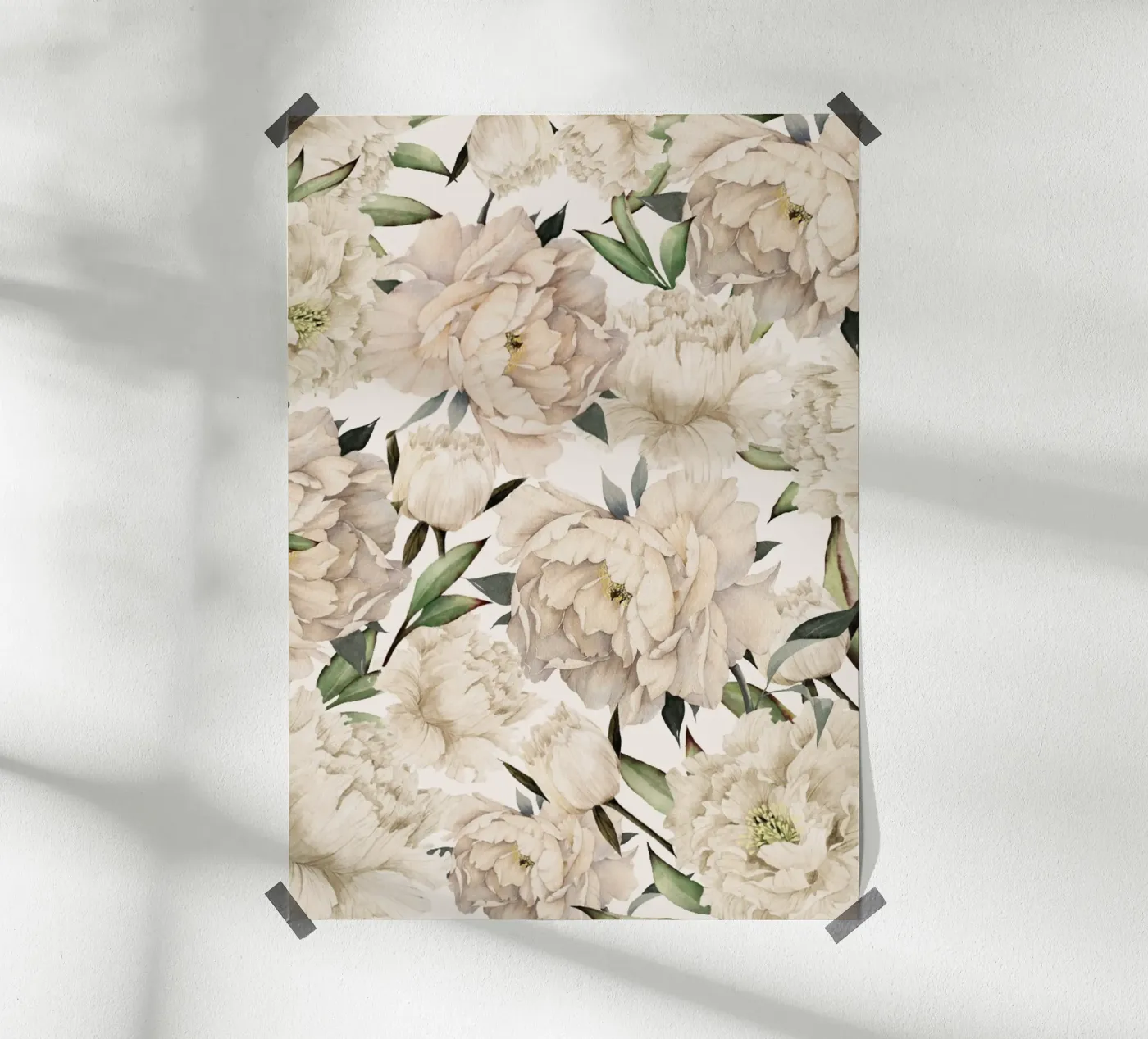 Peonies Pattern Poster von Nadjaa