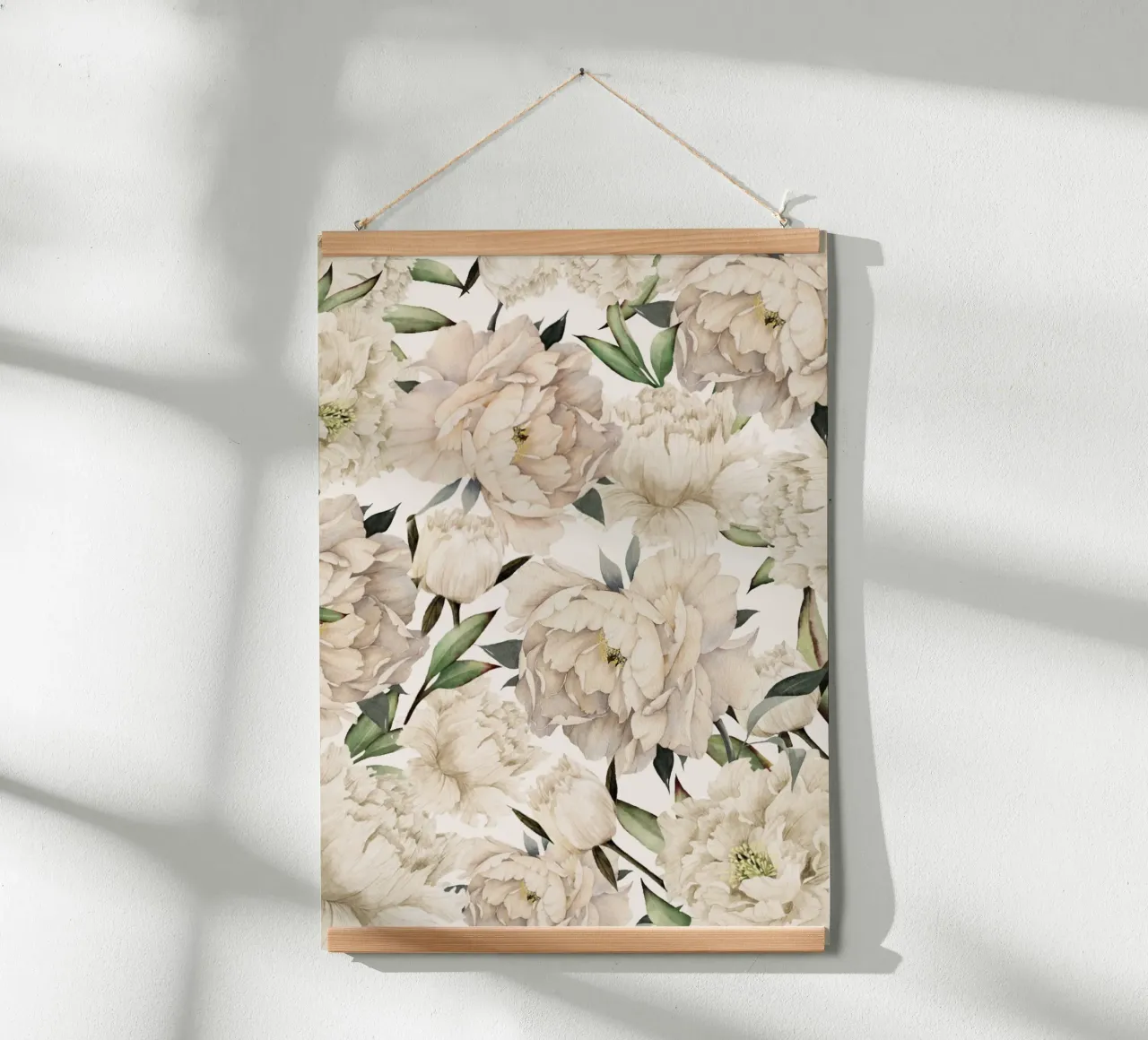 Peonies Pattern poster van Nadjaa