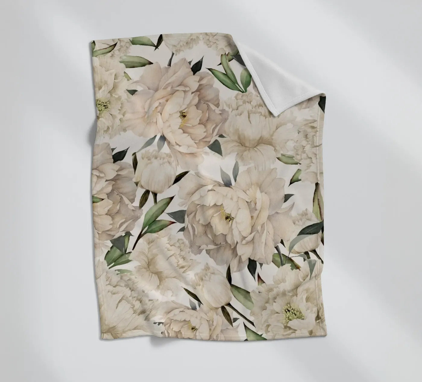 Peonies Pattern fleecedeken van Nadjaa