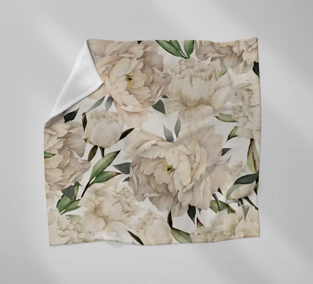 Peonies Pattern fleecedeken van Nadjaa