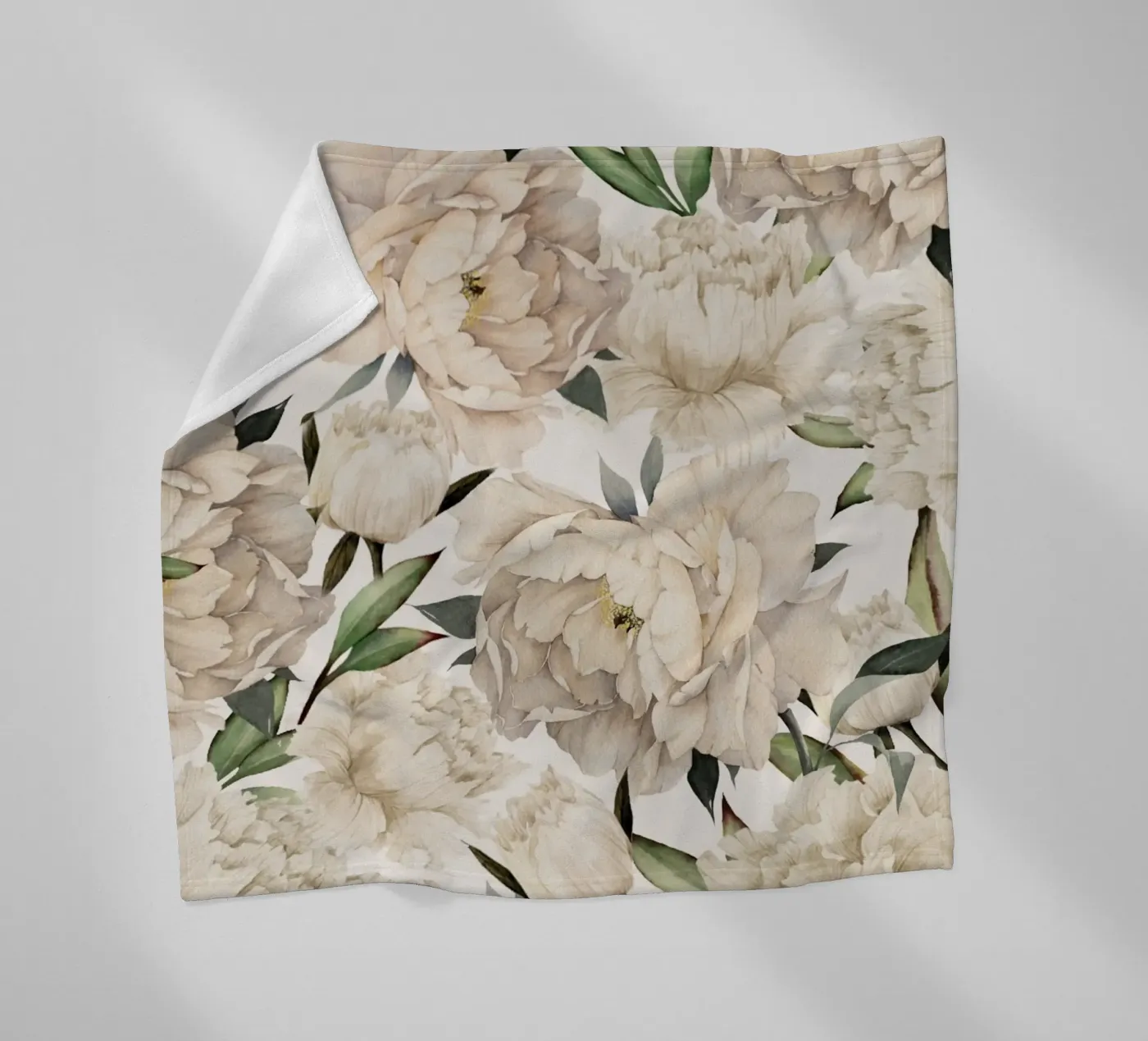 Peonies Pattern fleecedeken van Nadjaa