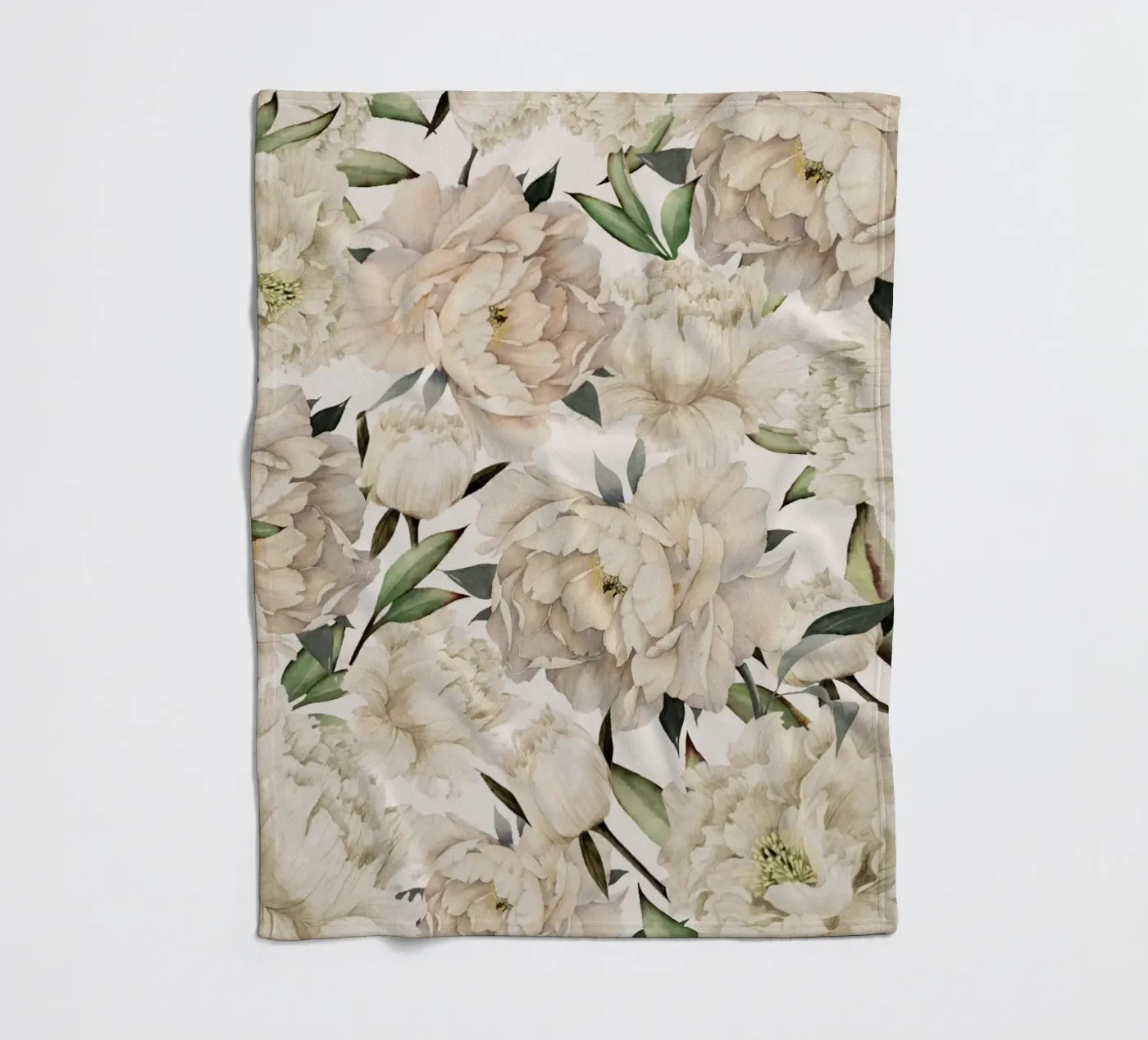 Peonies Pattern fleecedeken van Nadjaa