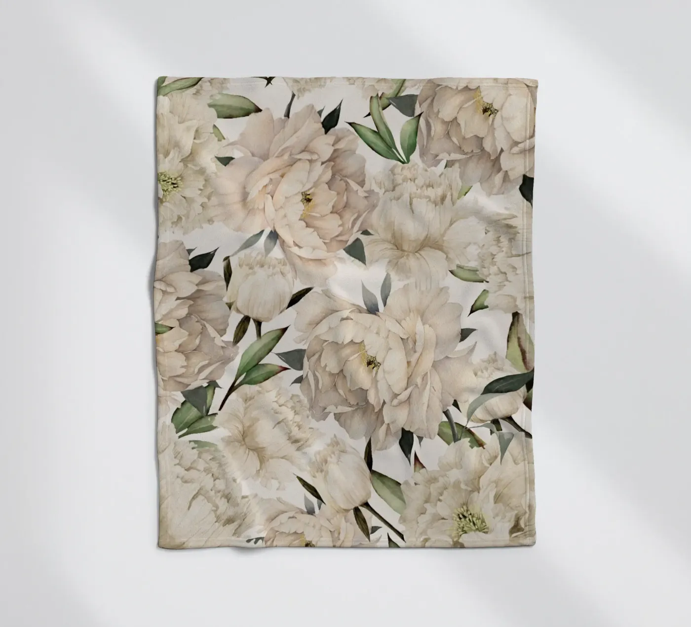 Peonies Pattern fleecedeken van Nadjaa