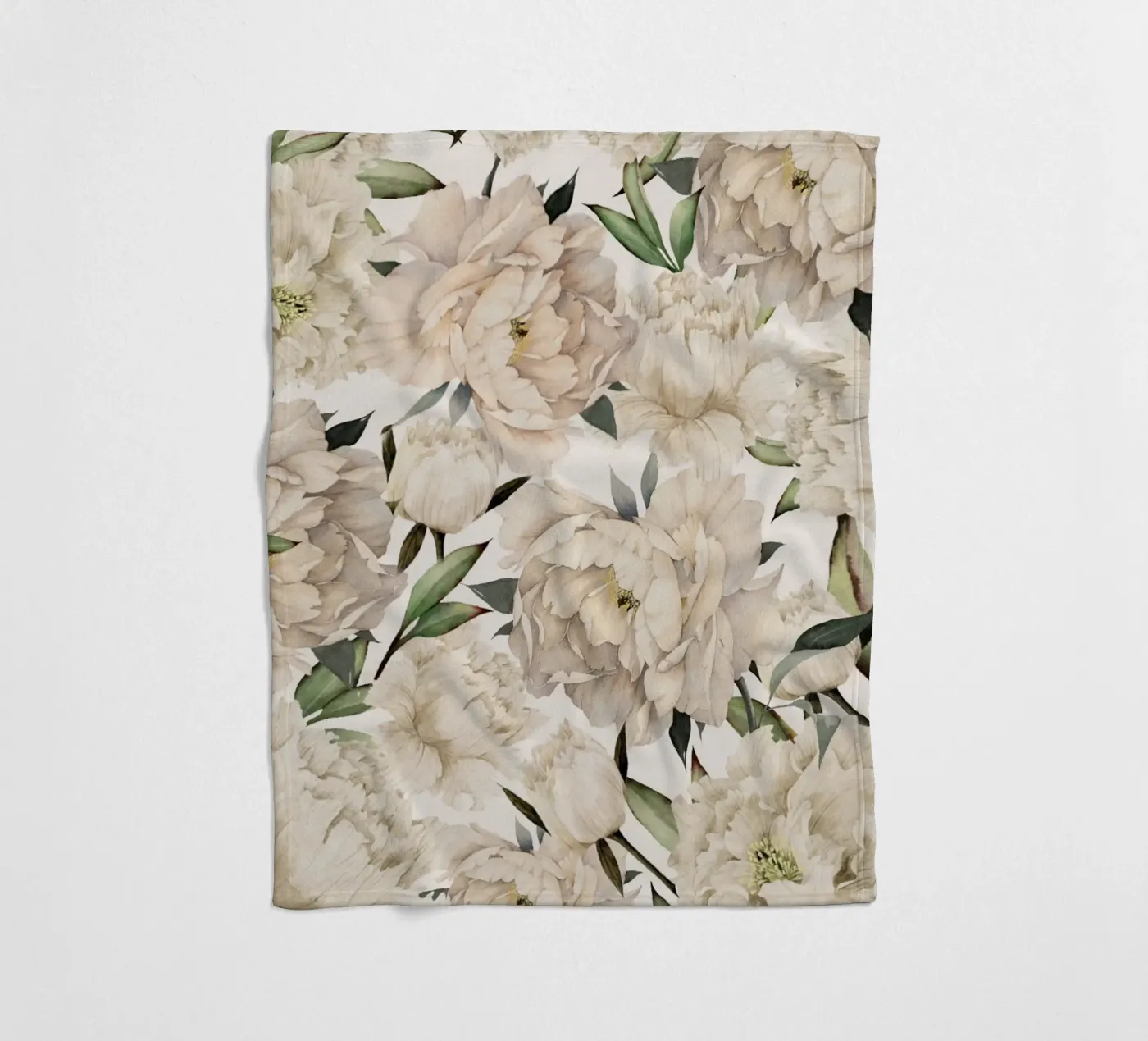 Peonies Pattern fleecedeken van Nadjaa