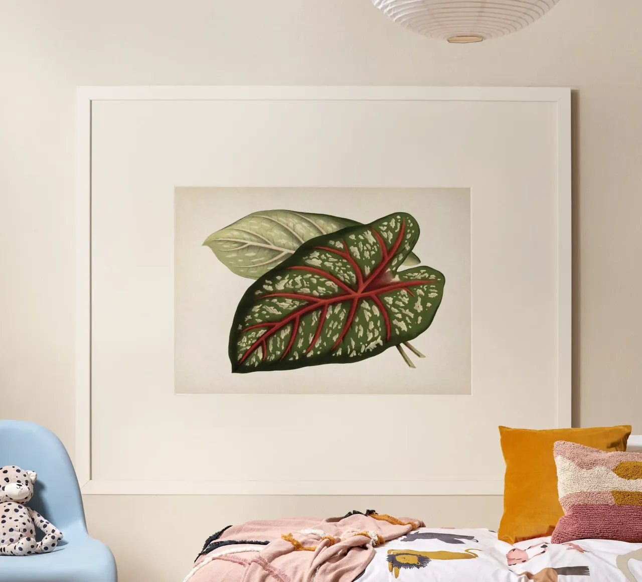 Vintage Houtte 1 Caladium Chantinii poster con telaio in alluminio da Vintage Print Collection
