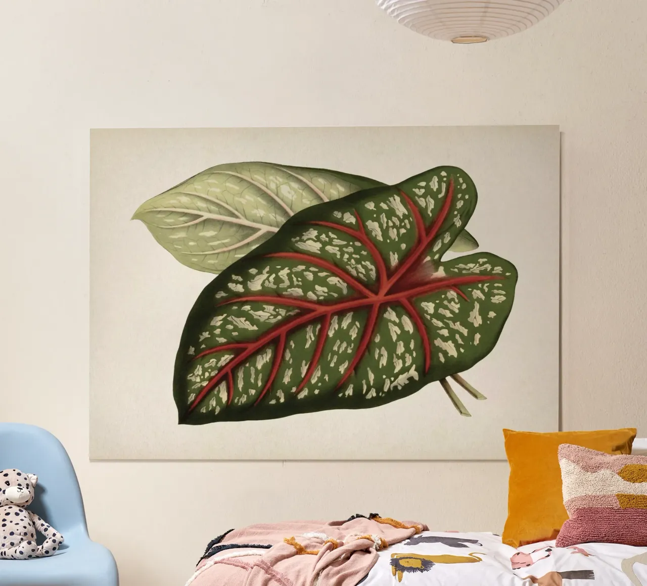 Vintage Houtte 1 Caladium Chantinii poster con telaio in alluminio da Vintage Print Collection