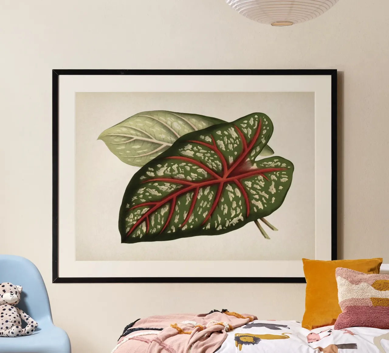Vintage Houtte 1 Caladium Chantinii poster con telaio in alluminio da Vintage Print Collection