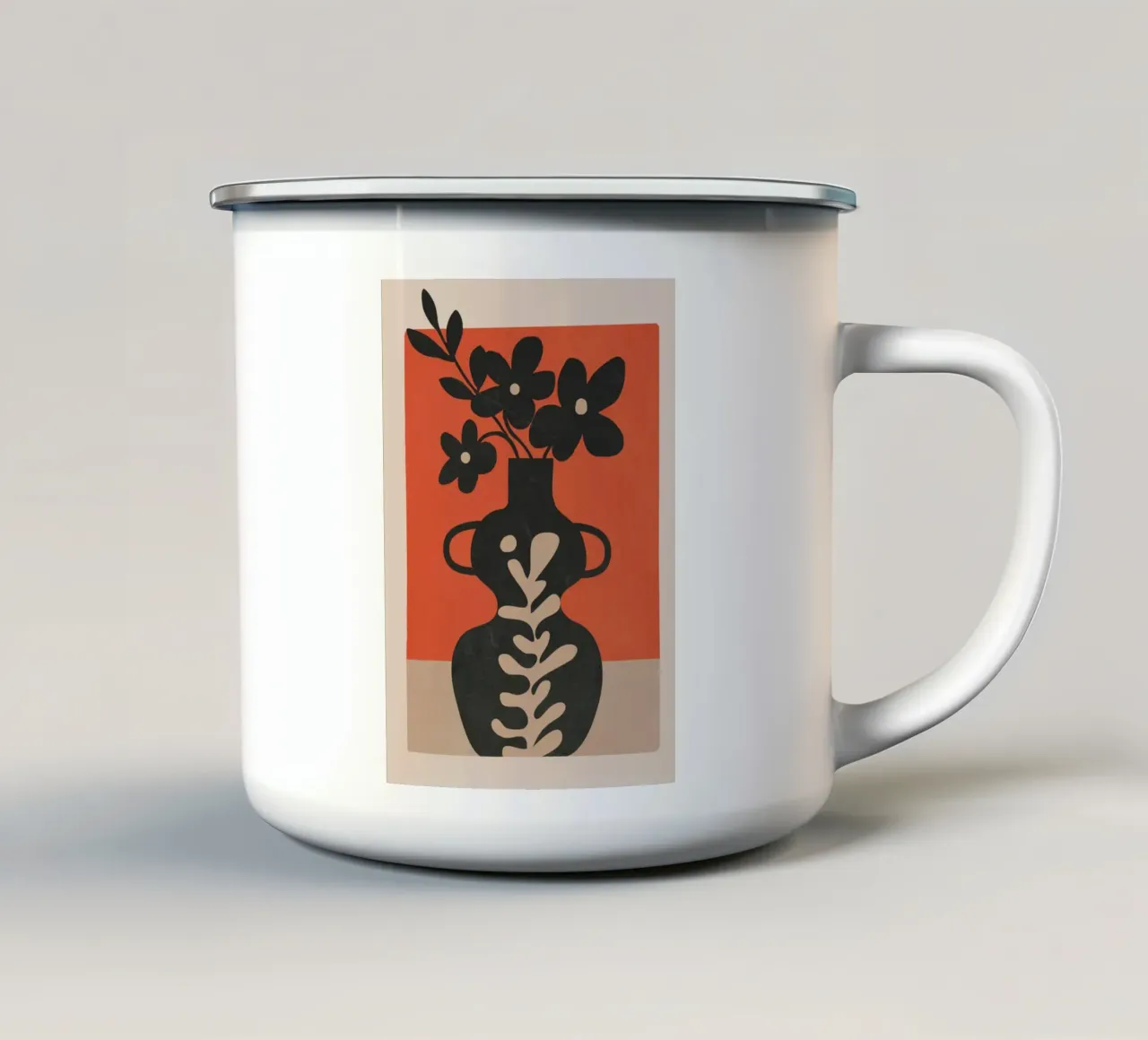 Floral Silhouette 5 tazza in smalto da Nadjaa