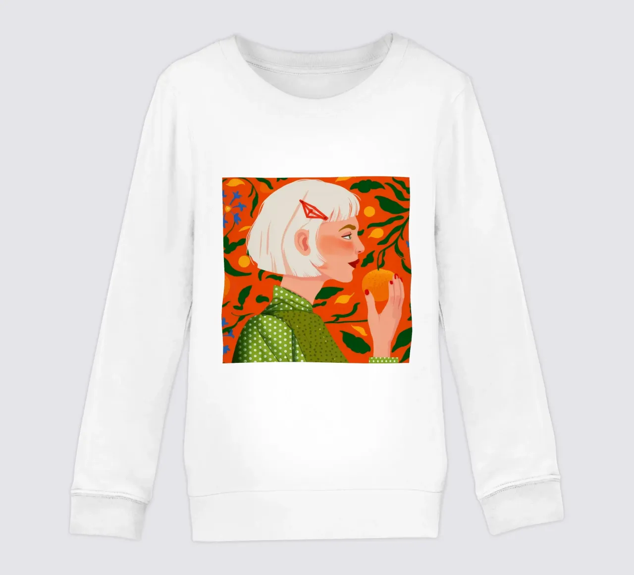Citrus Dreamscape kids sweatshirt by Twilight Muse