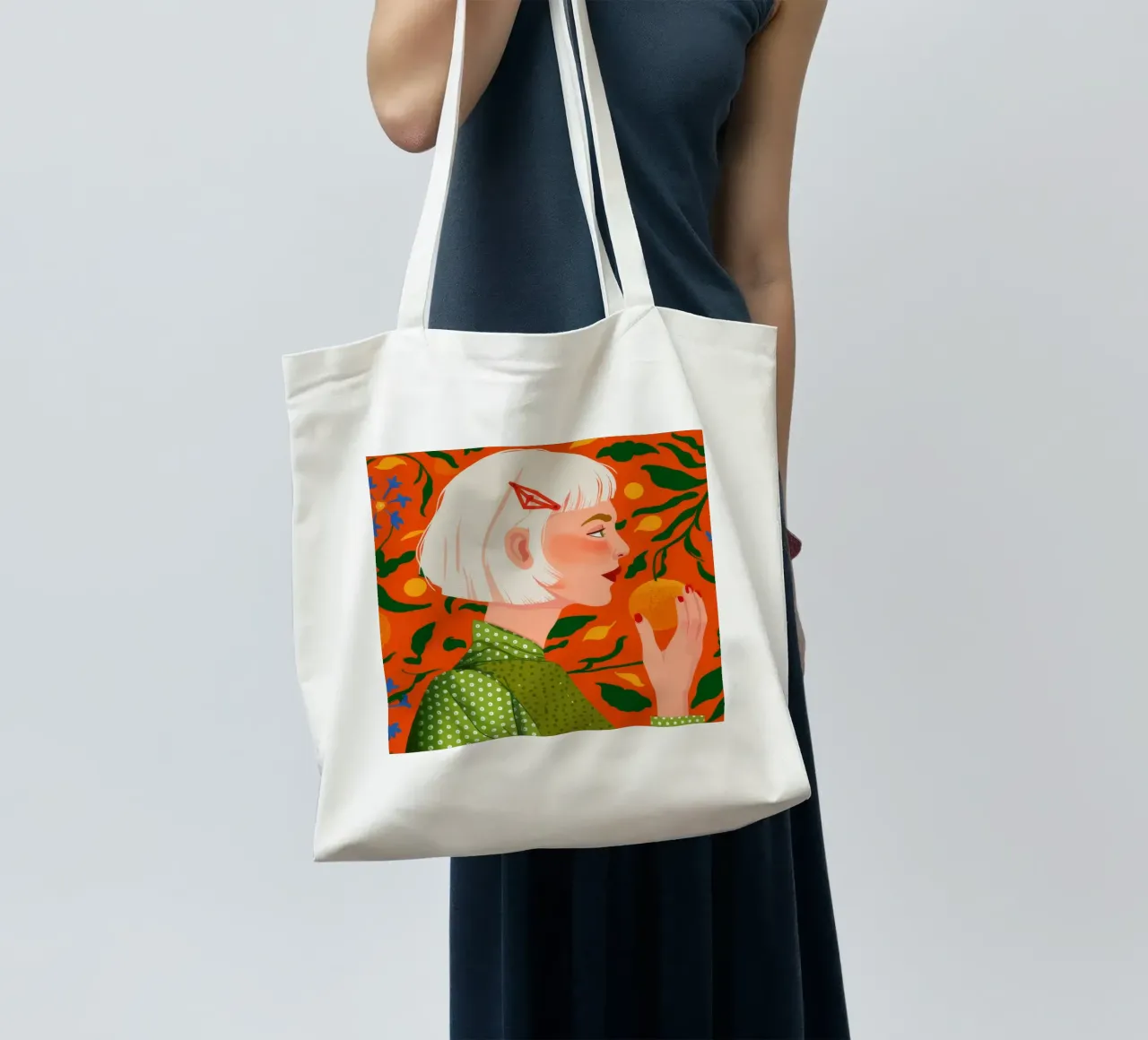 Citrus Dreamscape tote bag by Twilight Muse