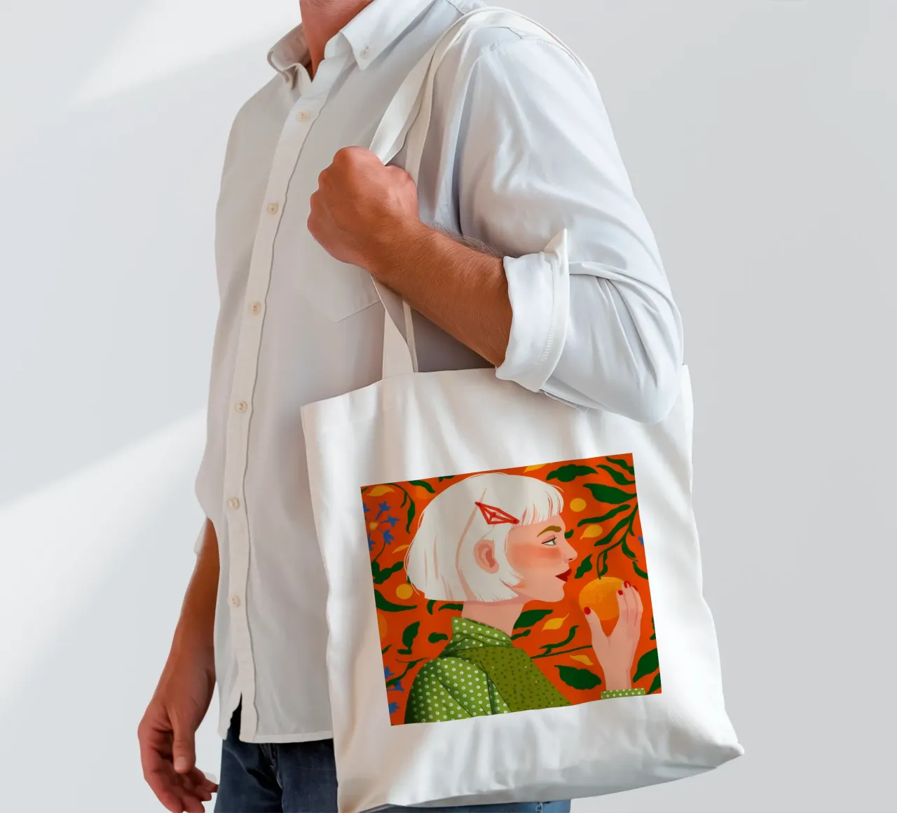 Citrus Dreamscape tote bag by Twilight Muse