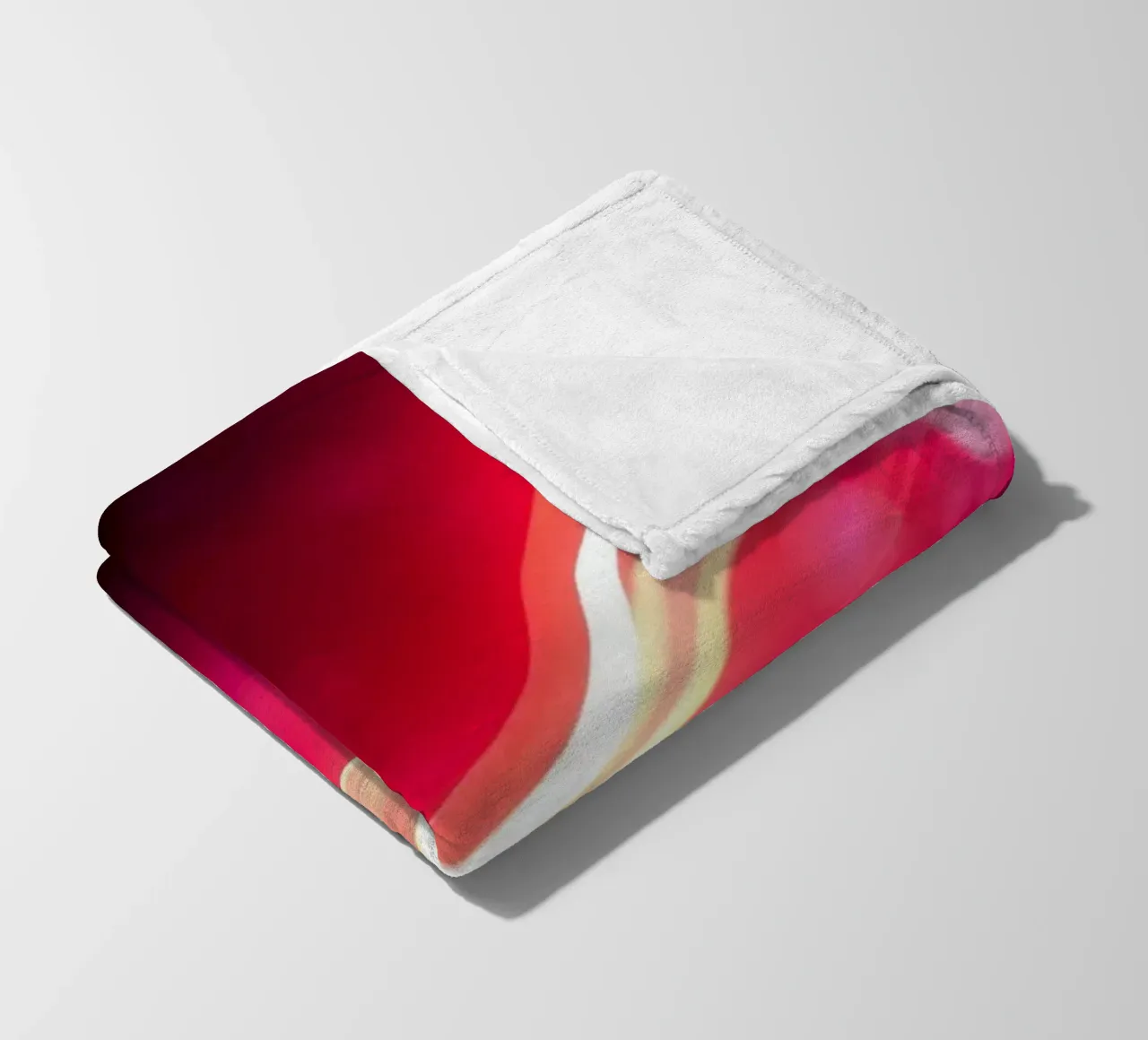 light waves dance in colorful patterns against a dark art fleece blanket by DesignDoodle