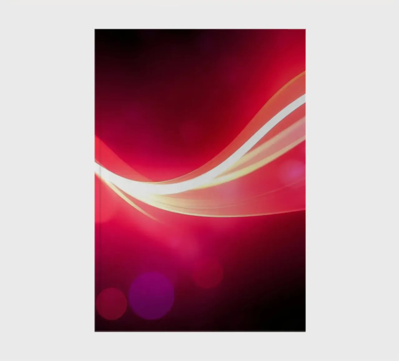 light waves dance in colorful patterns against a dark art notebook by DesignDoodle