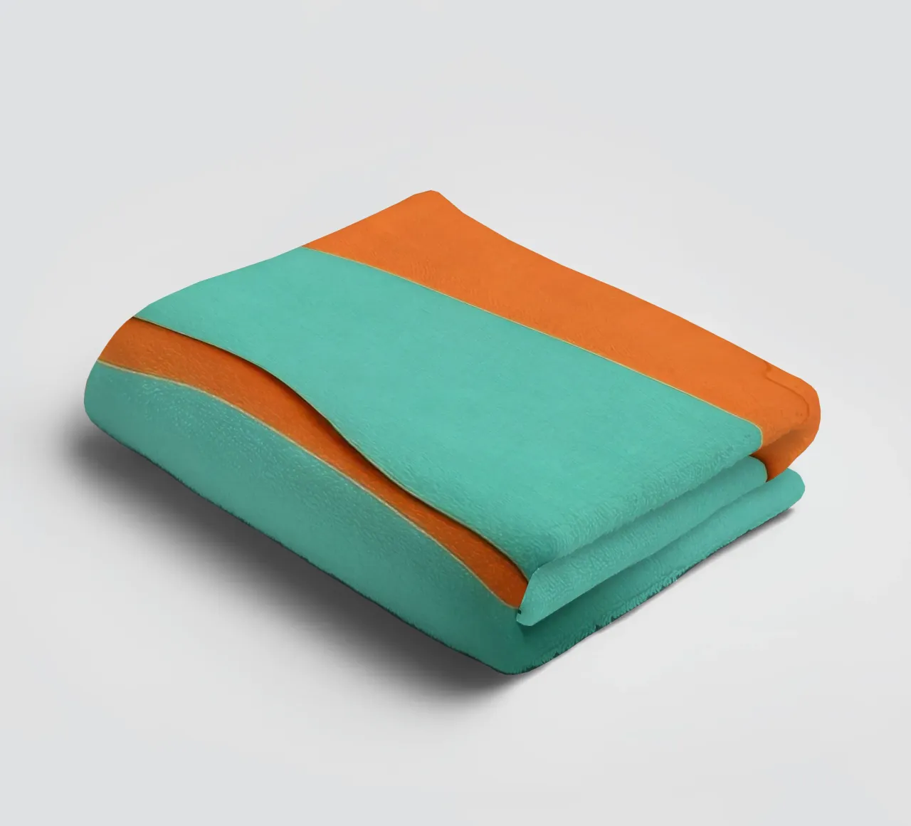 paper layers create an abstract landscape in vibrant orange towel by DesignDoodle