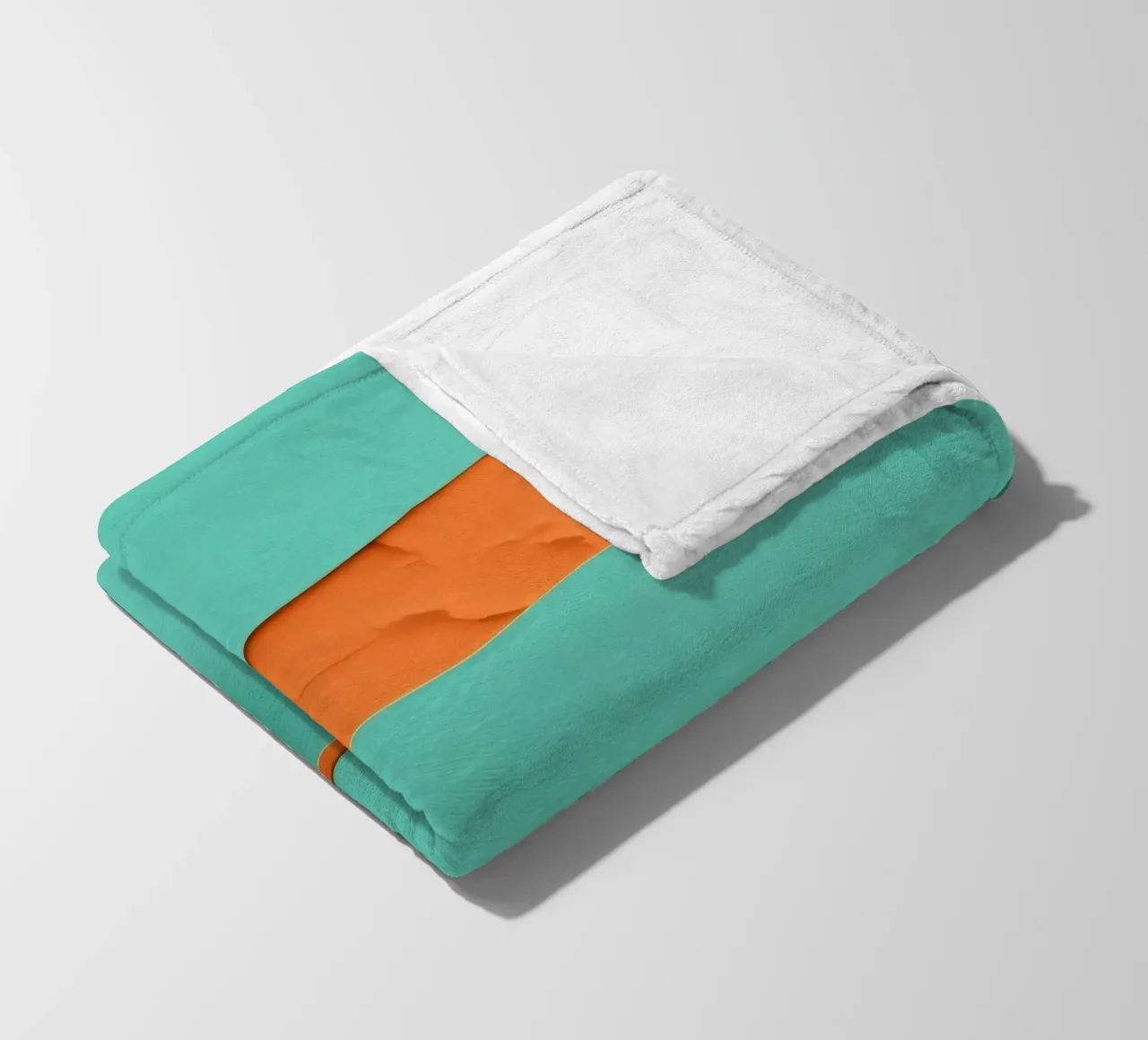 paper layers create an abstract landscape in vibrant orange fleece blanket by DesignDoodle