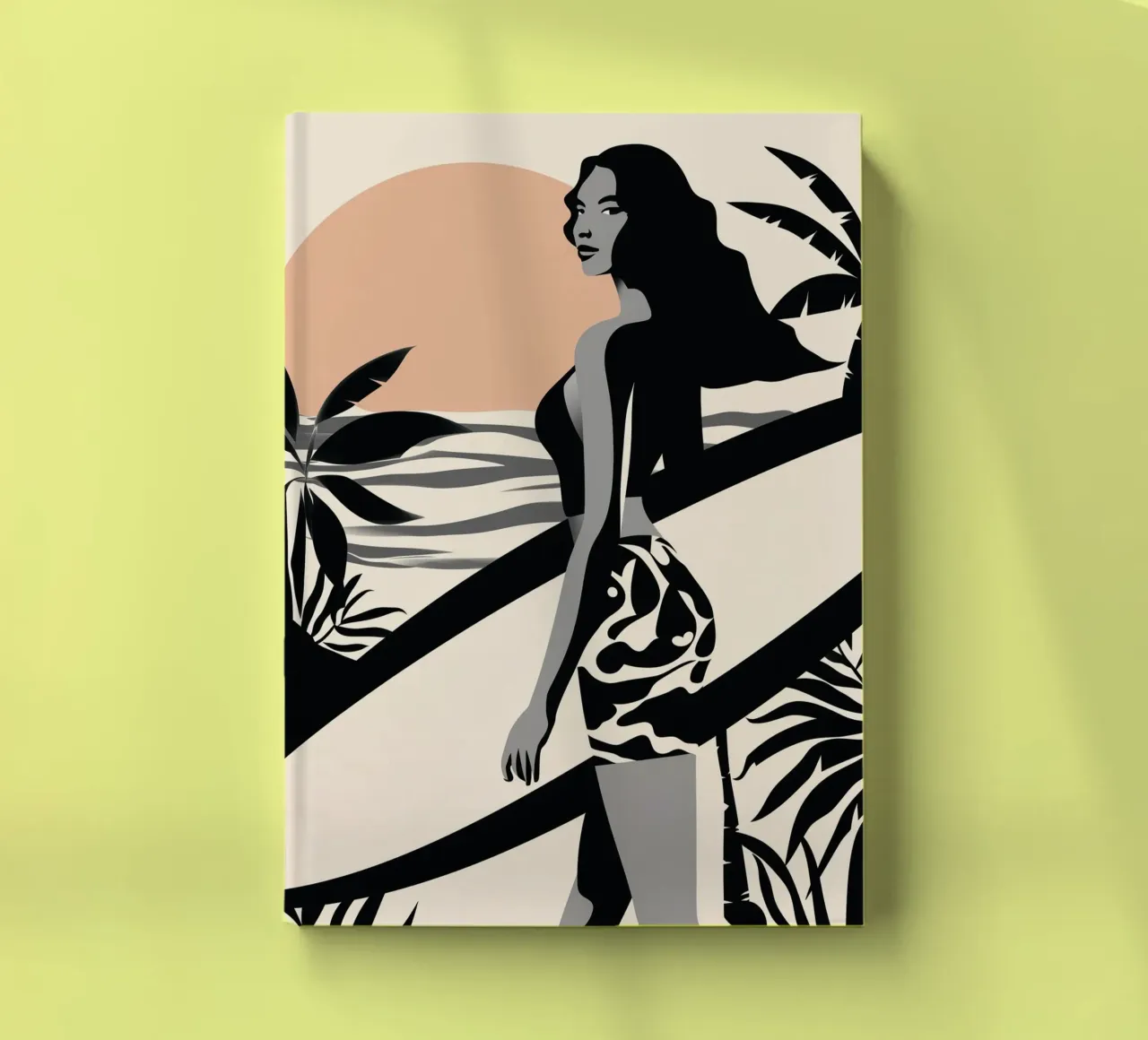 Fille de surfeur californienne | Design de surf carnet de notes de Autofocus